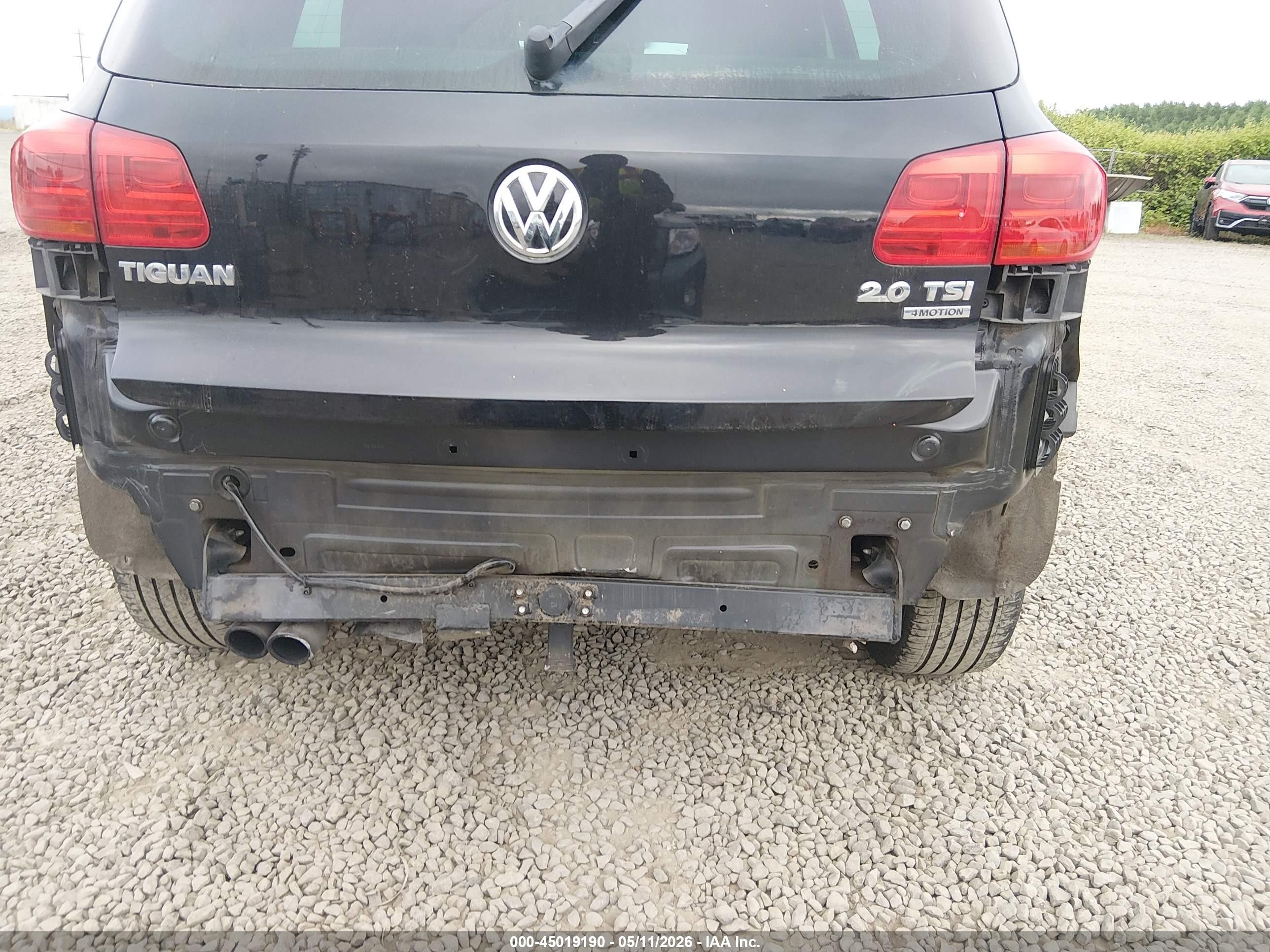 2012 Volkswagen Tiguan Se Black vin: WVGBV7AX7CW542188