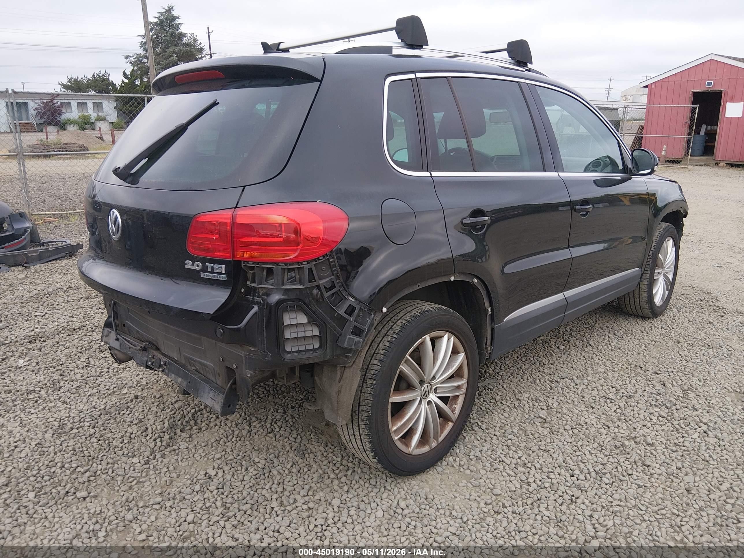 2012 Volkswagen Tiguan Se Black vin: WVGBV7AX7CW542188