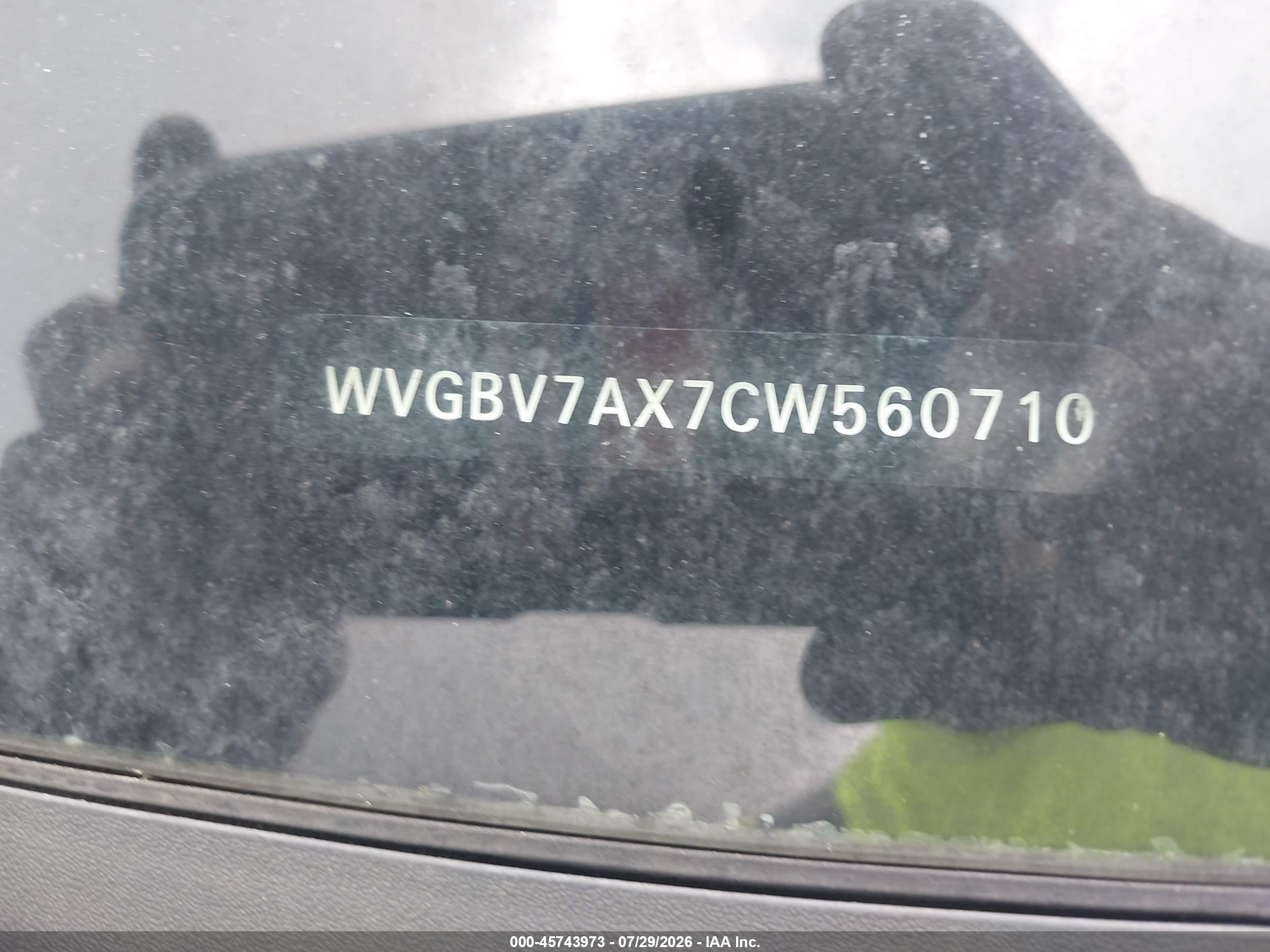 2012 Volkswagen Tiguan S Blue vin: WVGBV7AX7CW560710