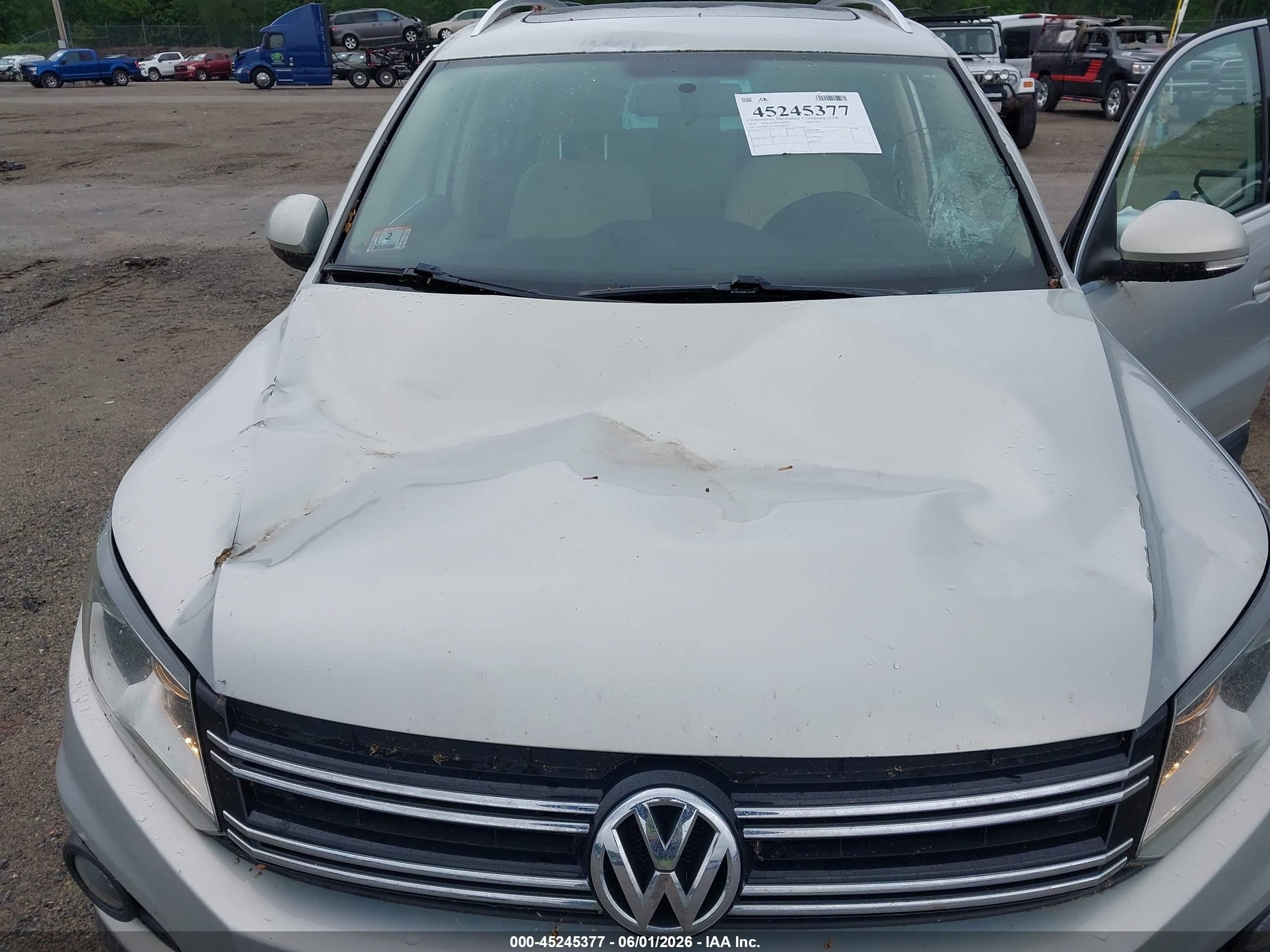 2013 Volkswagen Tiguan Se Silver vin: WVGBV7AX7DW540104