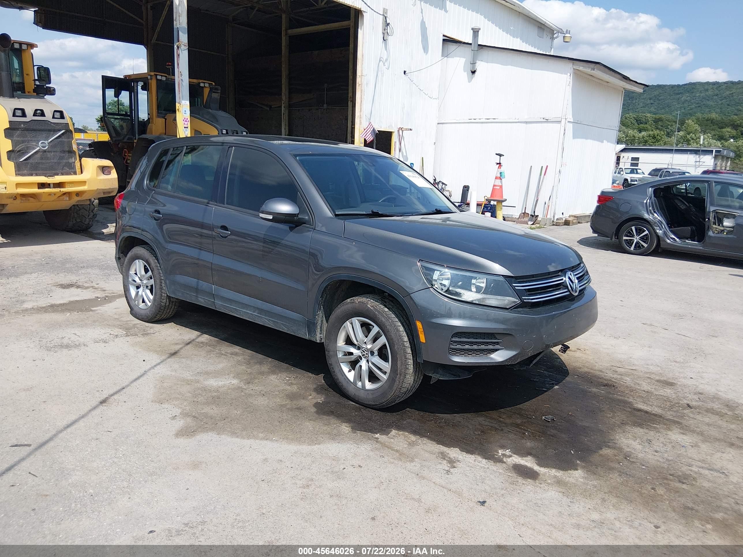 2012 Volkswagen Tiguan S Gray vin: WVGBV7AX8CW089411