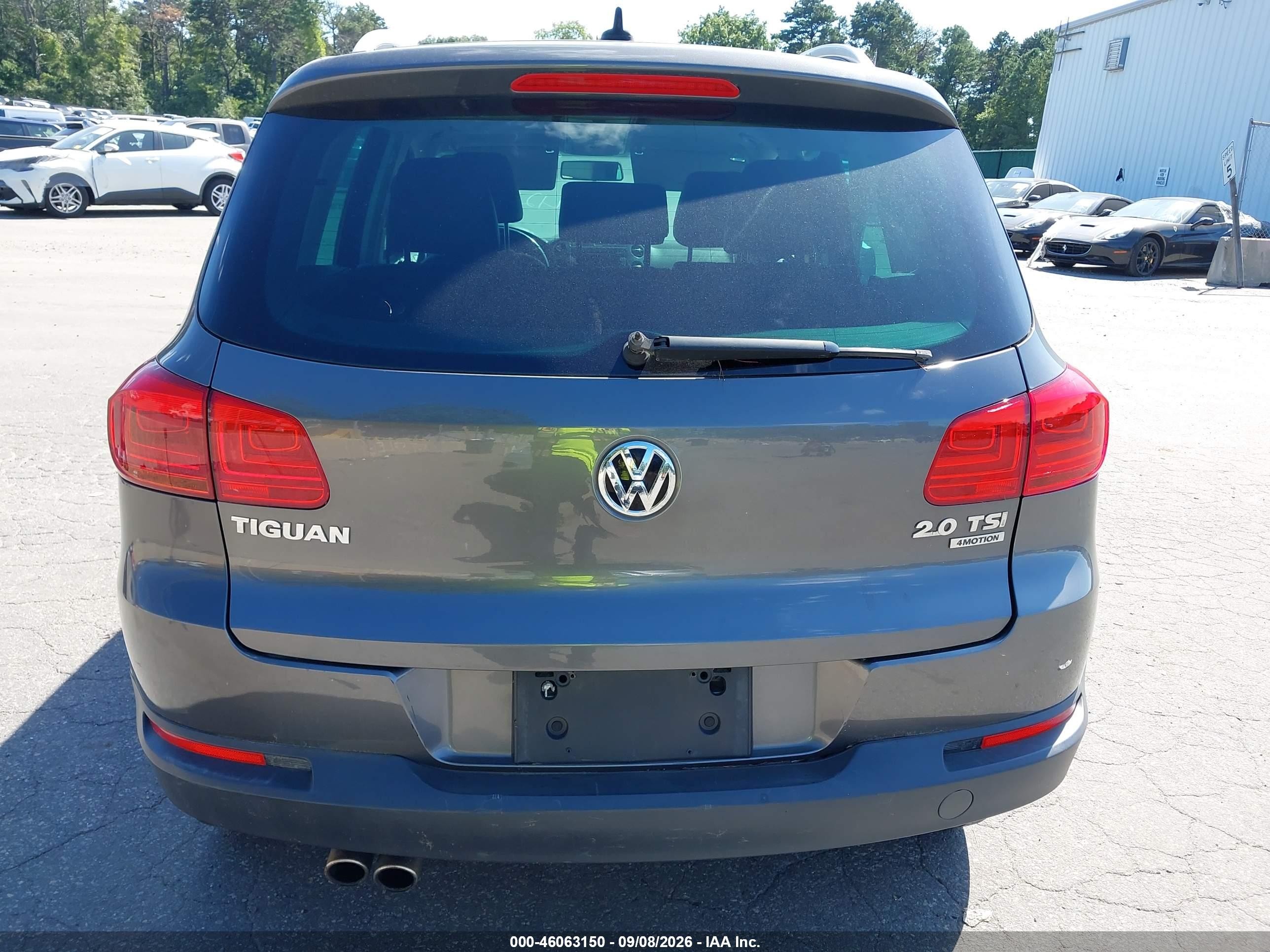2013 Volkswagen Tiguan Se Gray vin: WVGBV7AX8DW005346