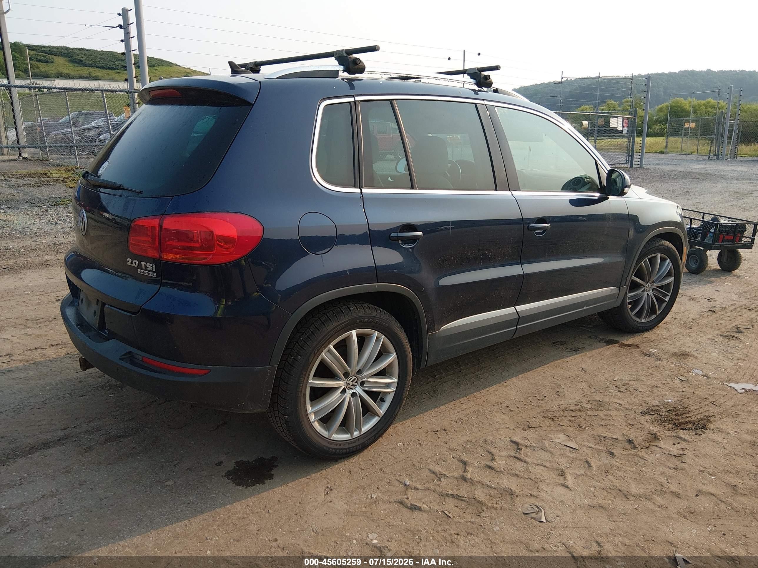 2013 Volkswagen Tiguan Se Blue vin: WVGBV7AX8DW544159