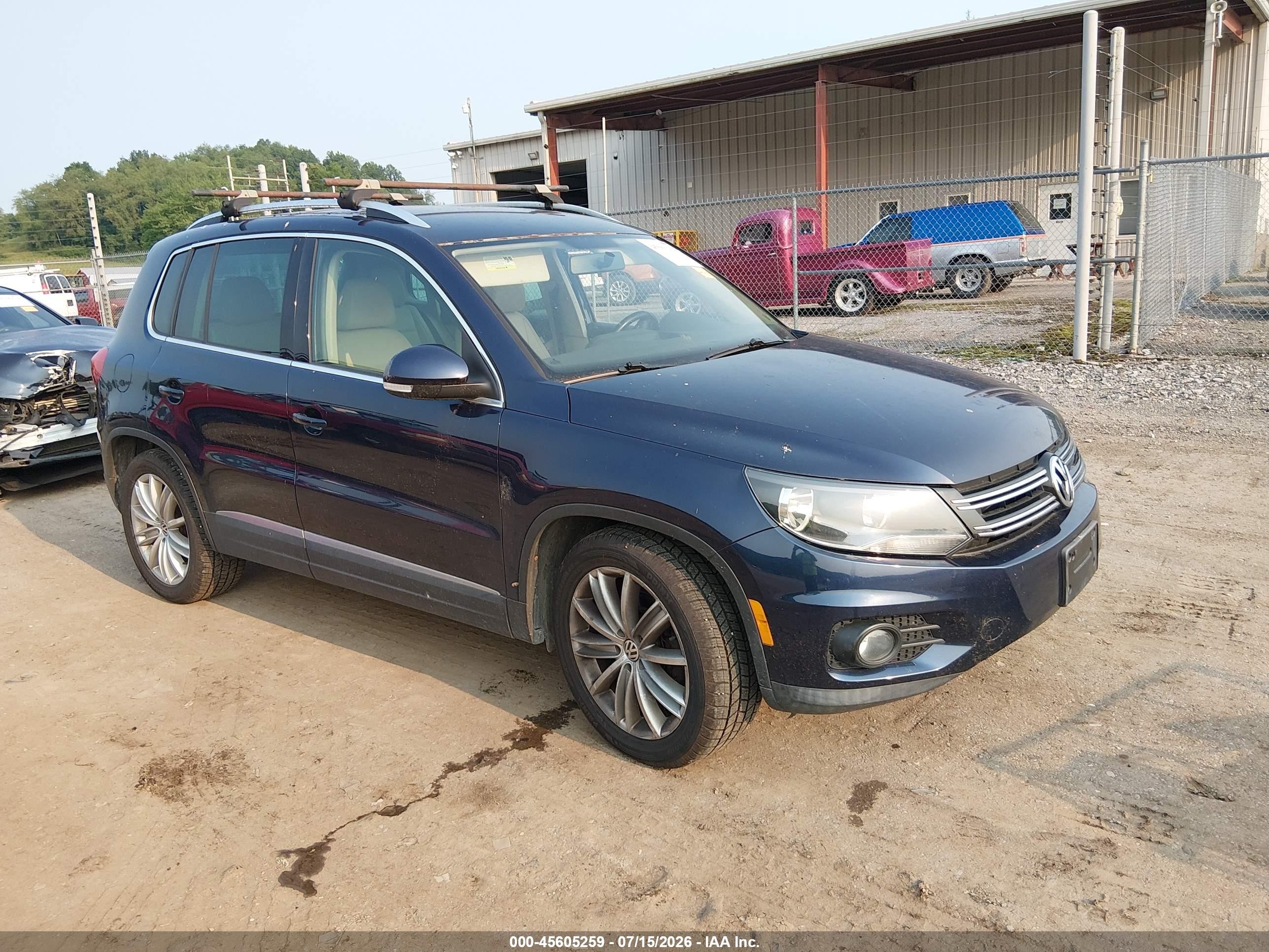 2013 Volkswagen Tiguan Se Blue vin: WVGBV7AX8DW544159