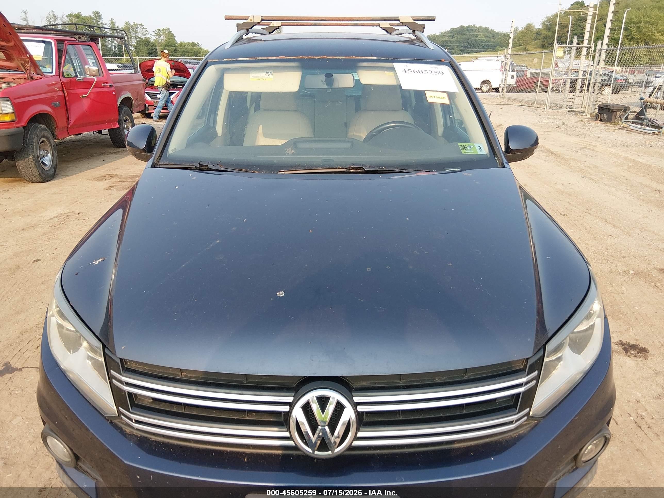 2013 Volkswagen Tiguan Se Blue vin: WVGBV7AX8DW544159