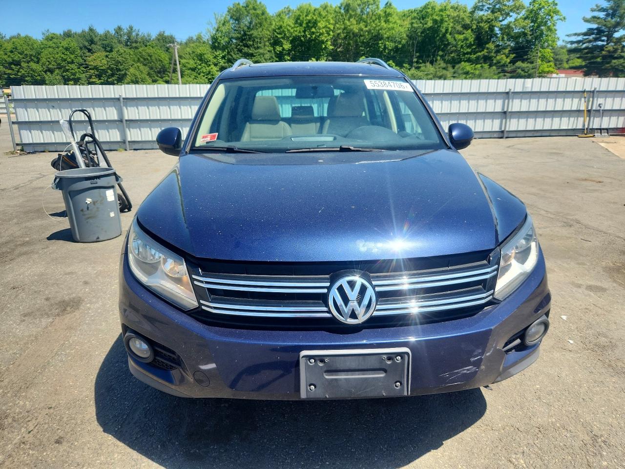 2015 Volkswagen Tiguan S Blue vin: WVGBV7AX8FW563104