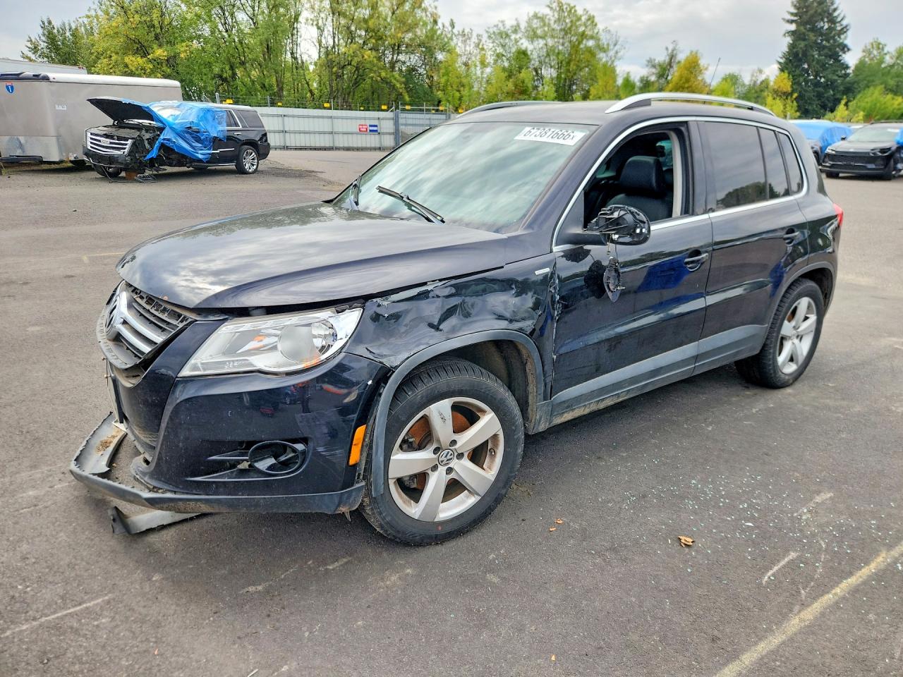 2010 Volkswagen Tiguan Se Black vin: WVGBV7AX9AW536891