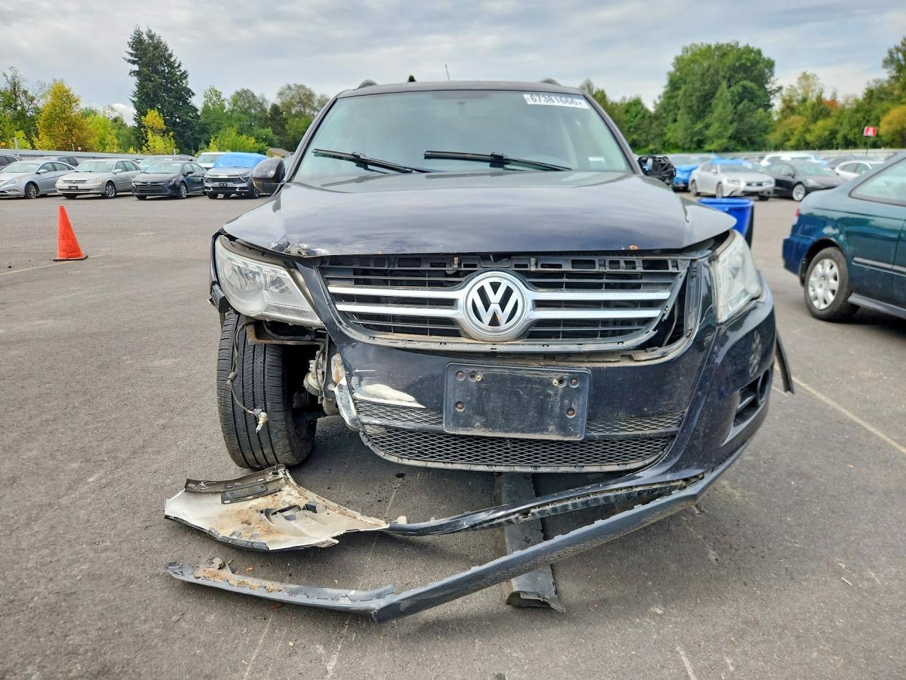 2010 Volkswagen Tiguan Se Black vin: WVGBV7AX9AW536891