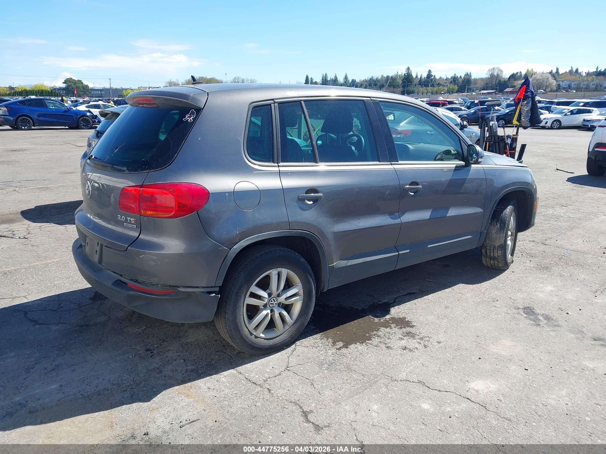 2012 Volkswagen Tiguan S Серый vin: WVGBV7AX9CW090230