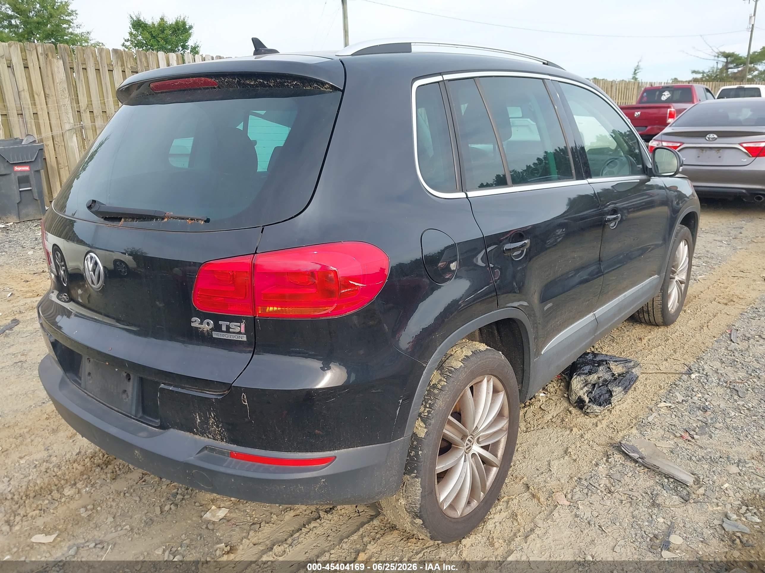 2012 Volkswagen Tiguan Se Black vin: WVGBV7AX9CW541012