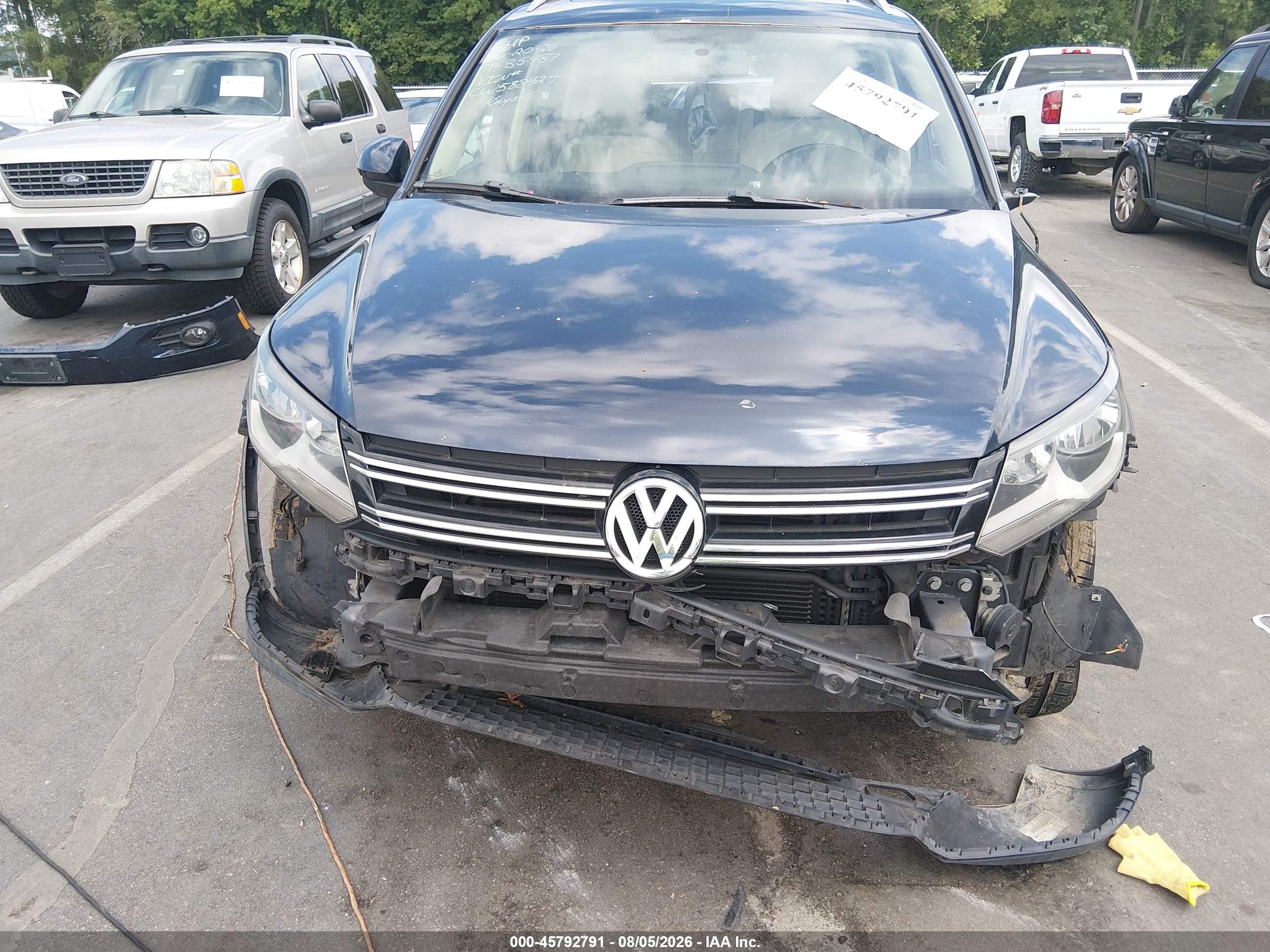 2012 Volkswagen Tiguan Se Dark Blue vin: WVGBV7AX9CW588427