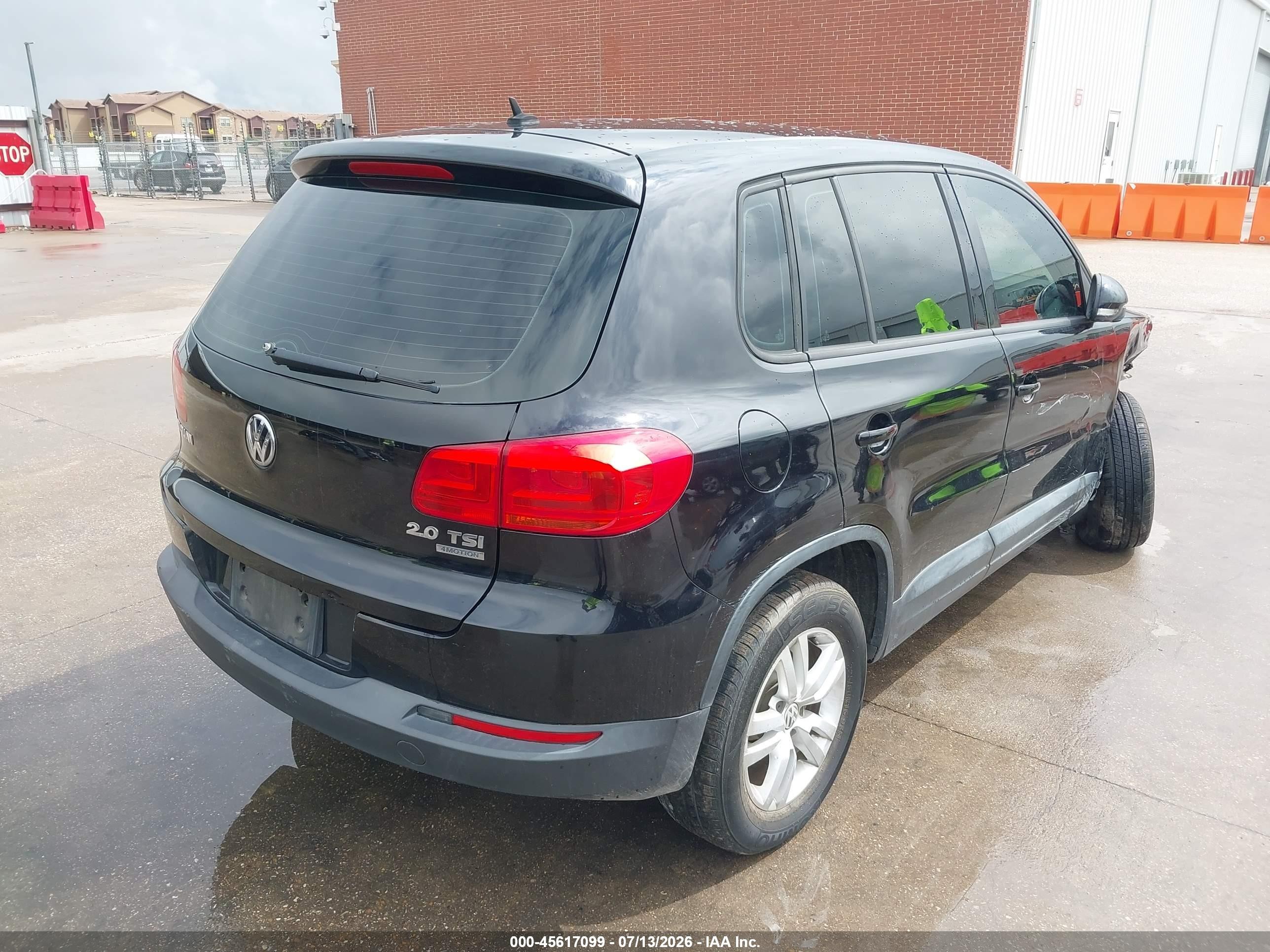 2013 Volkswagen Tiguan S Black vin: WVGBV7AX9DW533137