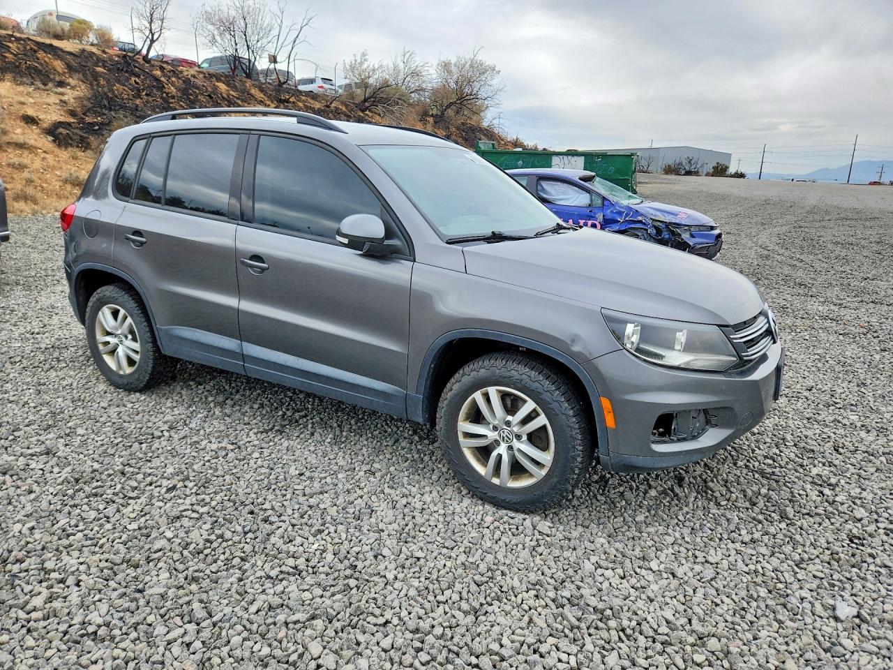 2015 Volkswagen Tiguan S Gray vin: WVGBV7AX9FW508435