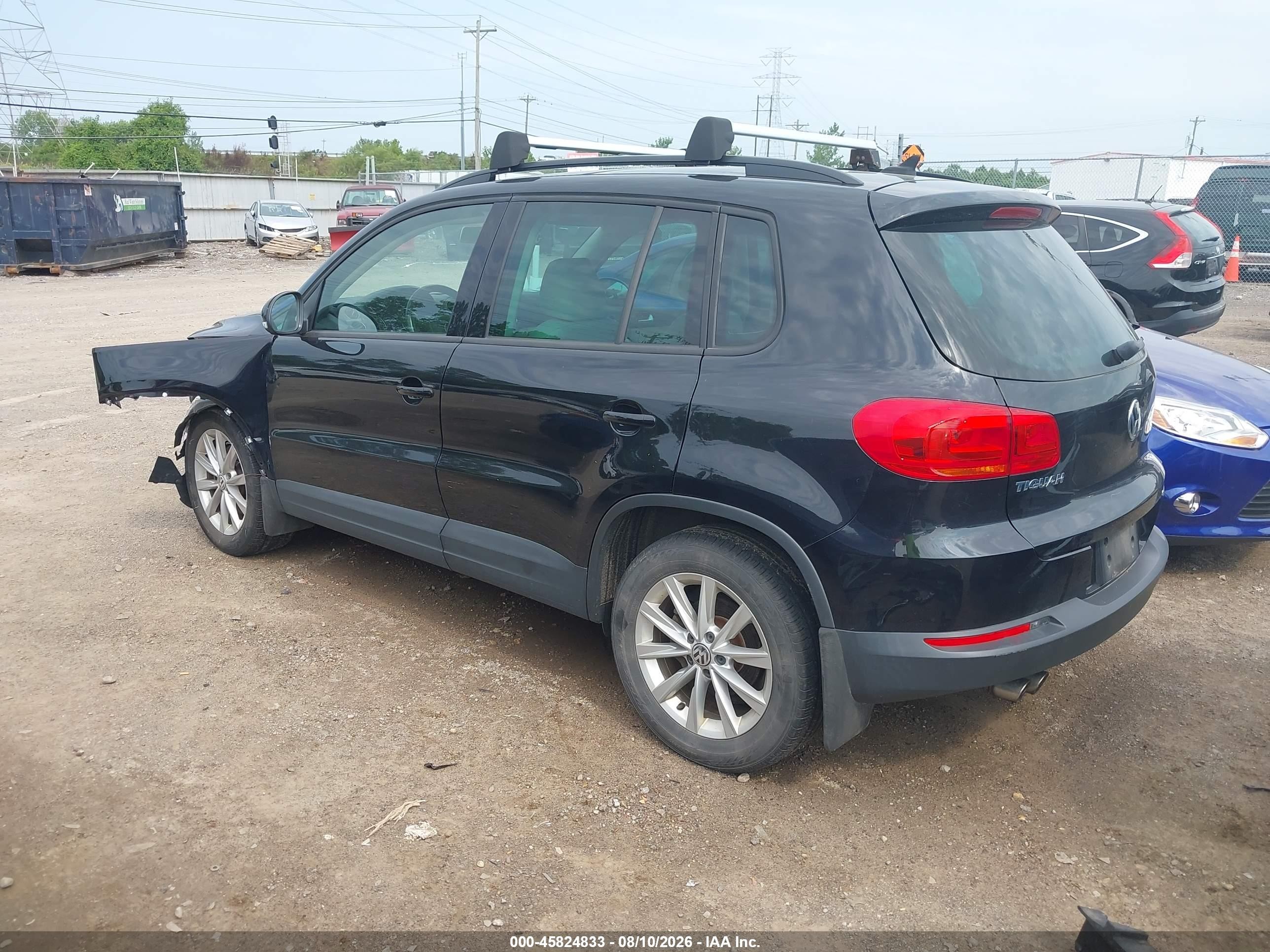 2015 Volkswagen Tiguan Se Black vin: WVGBV7AX9FW584589