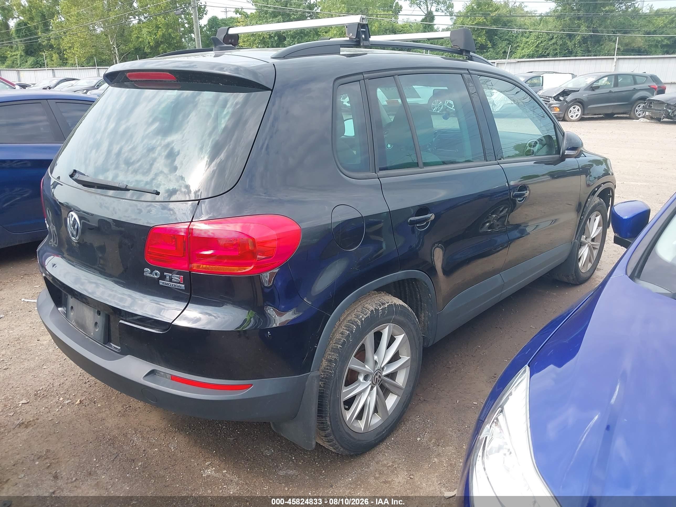 2015 Volkswagen Tiguan Se Black vin: WVGBV7AX9FW584589