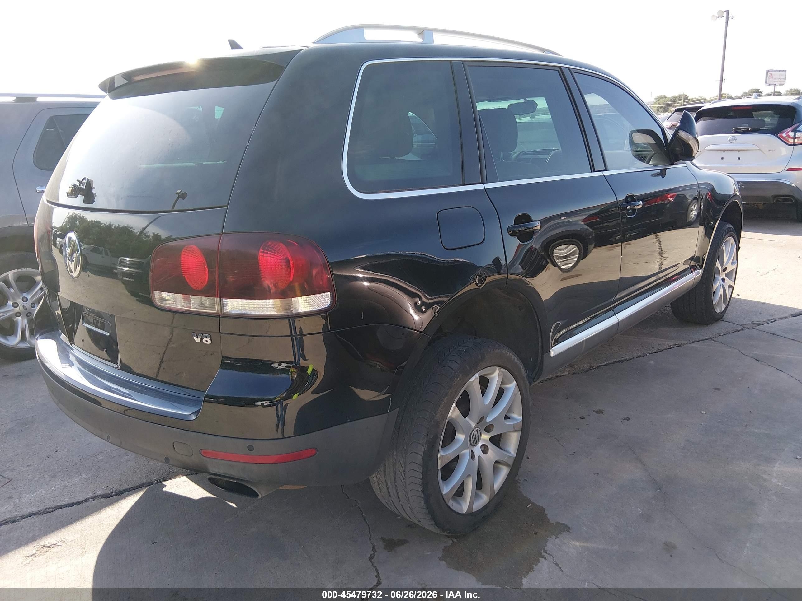 2008 Volkswagen Touareg 2 V8 Fsi Black vin: WVGCB77L18D060577