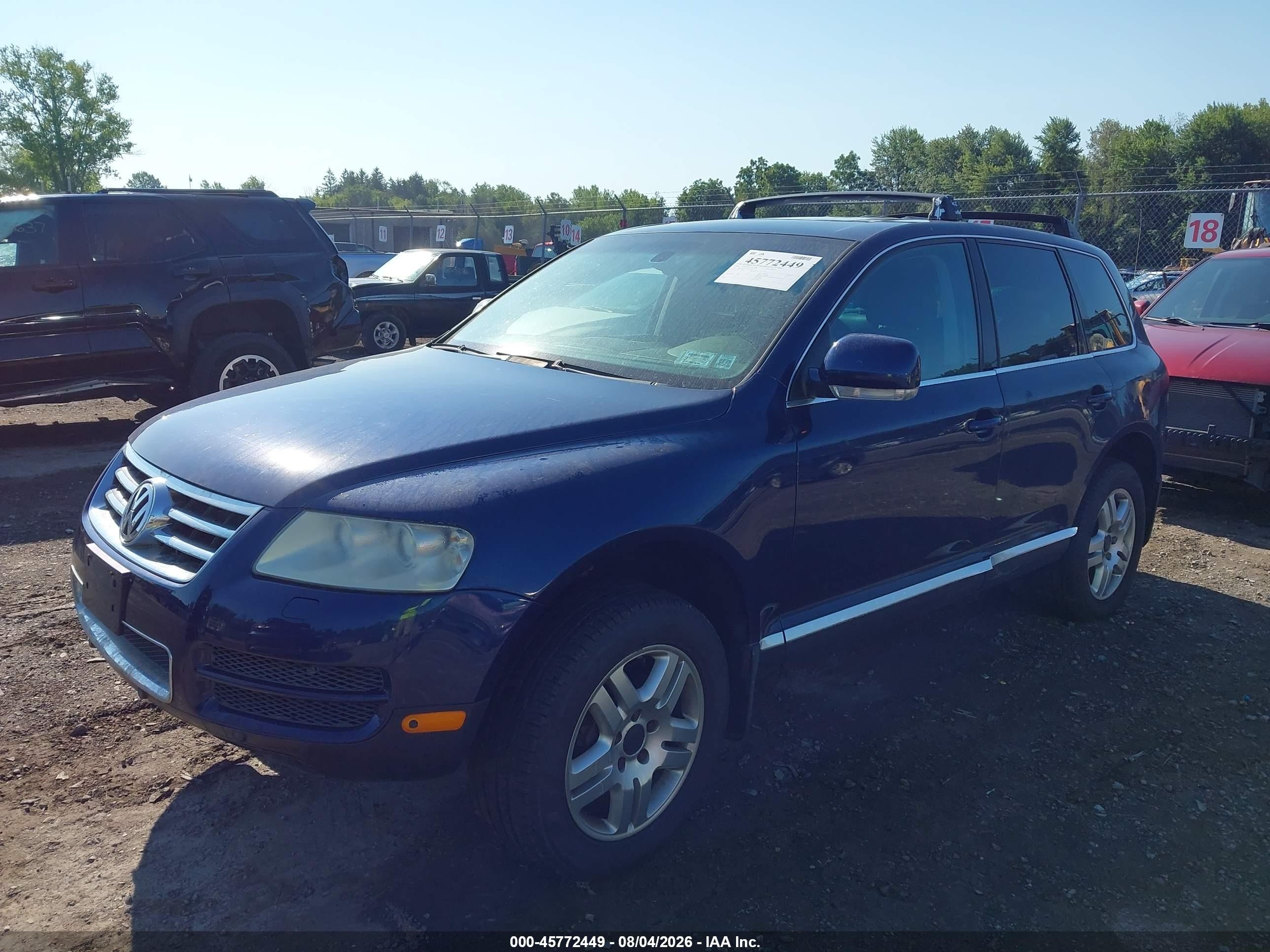 2004 Volkswagen Touareg V8 Blue vin: WVGCM67L64D013611