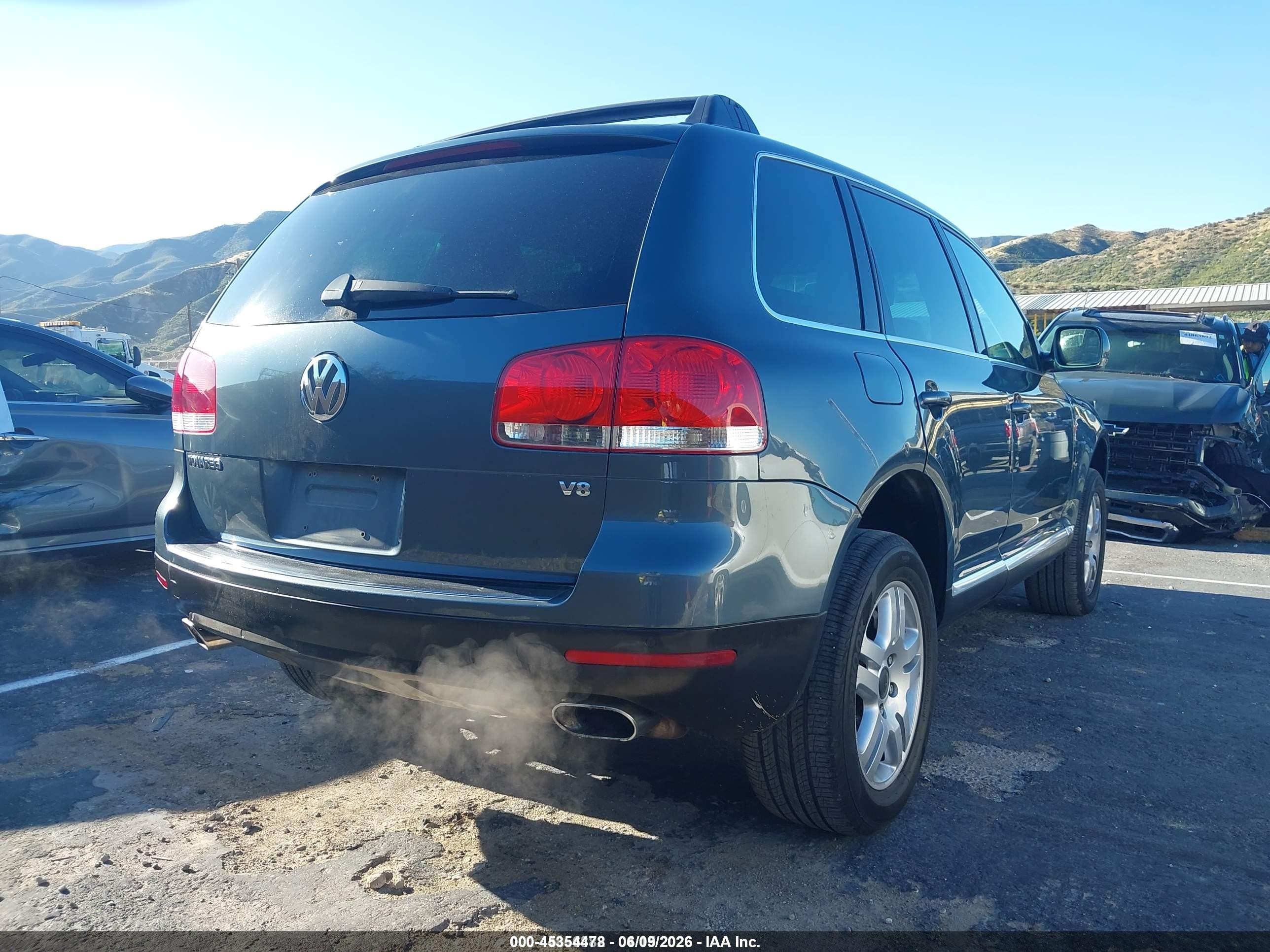 2004 Volkswagen Touareg V8 Light Blue vin: WVGCM77L44D045494