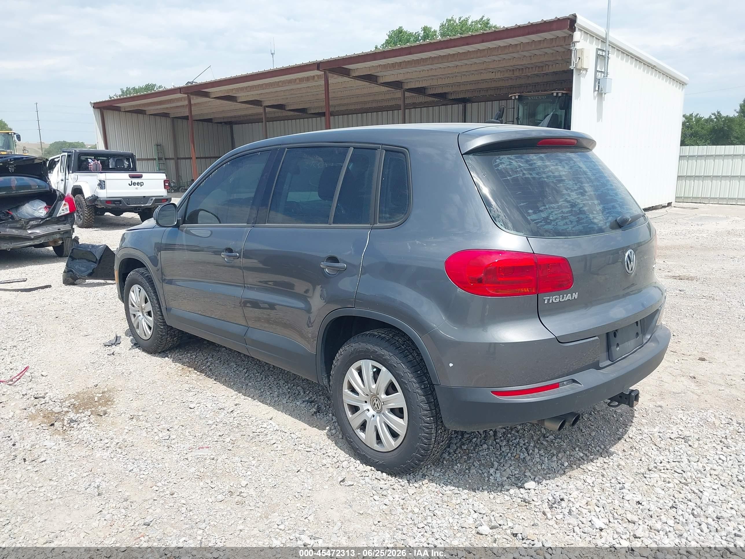 2014 Volkswagen Tiguan S Gray vin: WVGCV3AX4EW624105