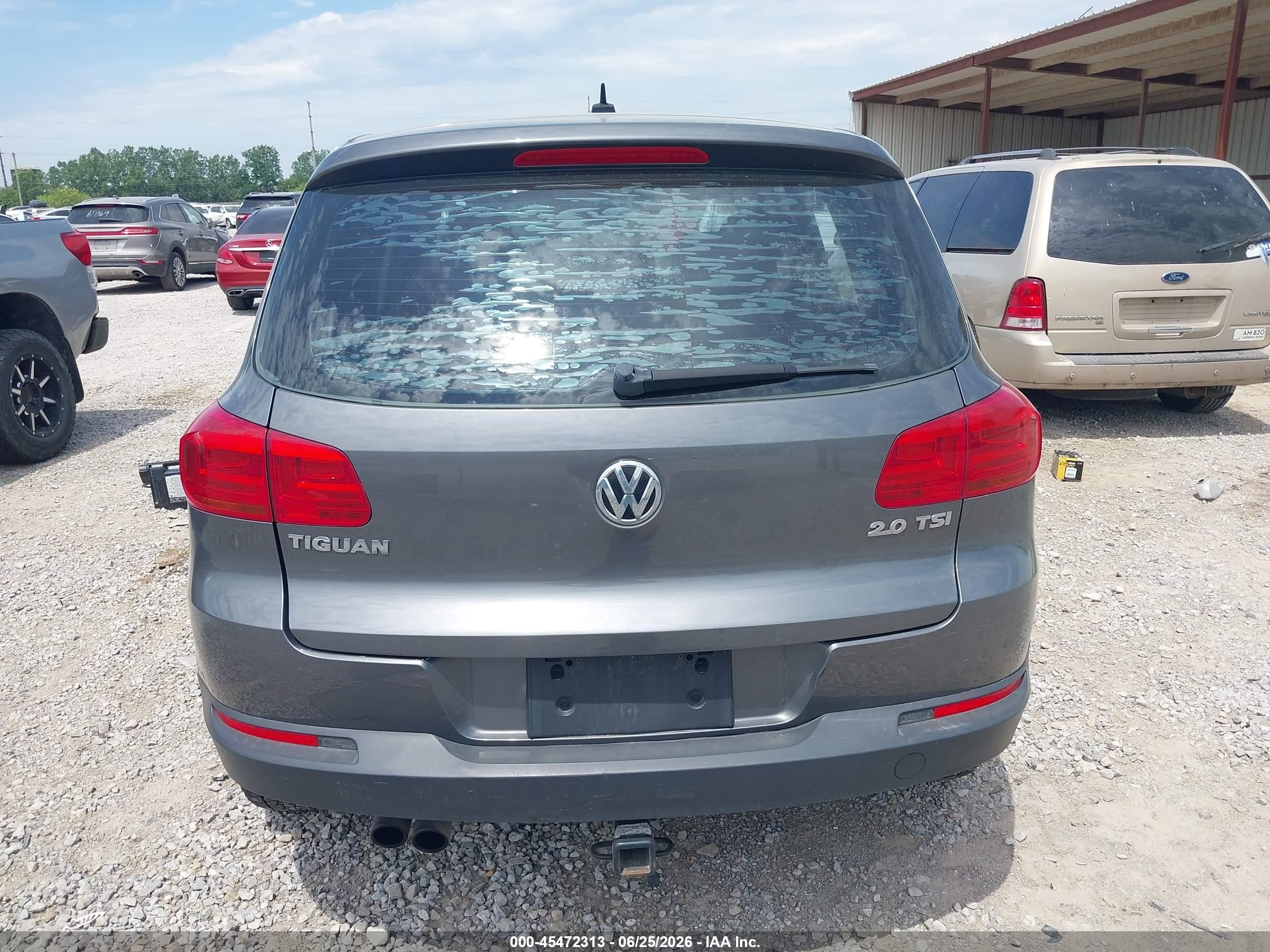 2014 Volkswagen Tiguan S Gray vin: WVGCV3AX4EW624105