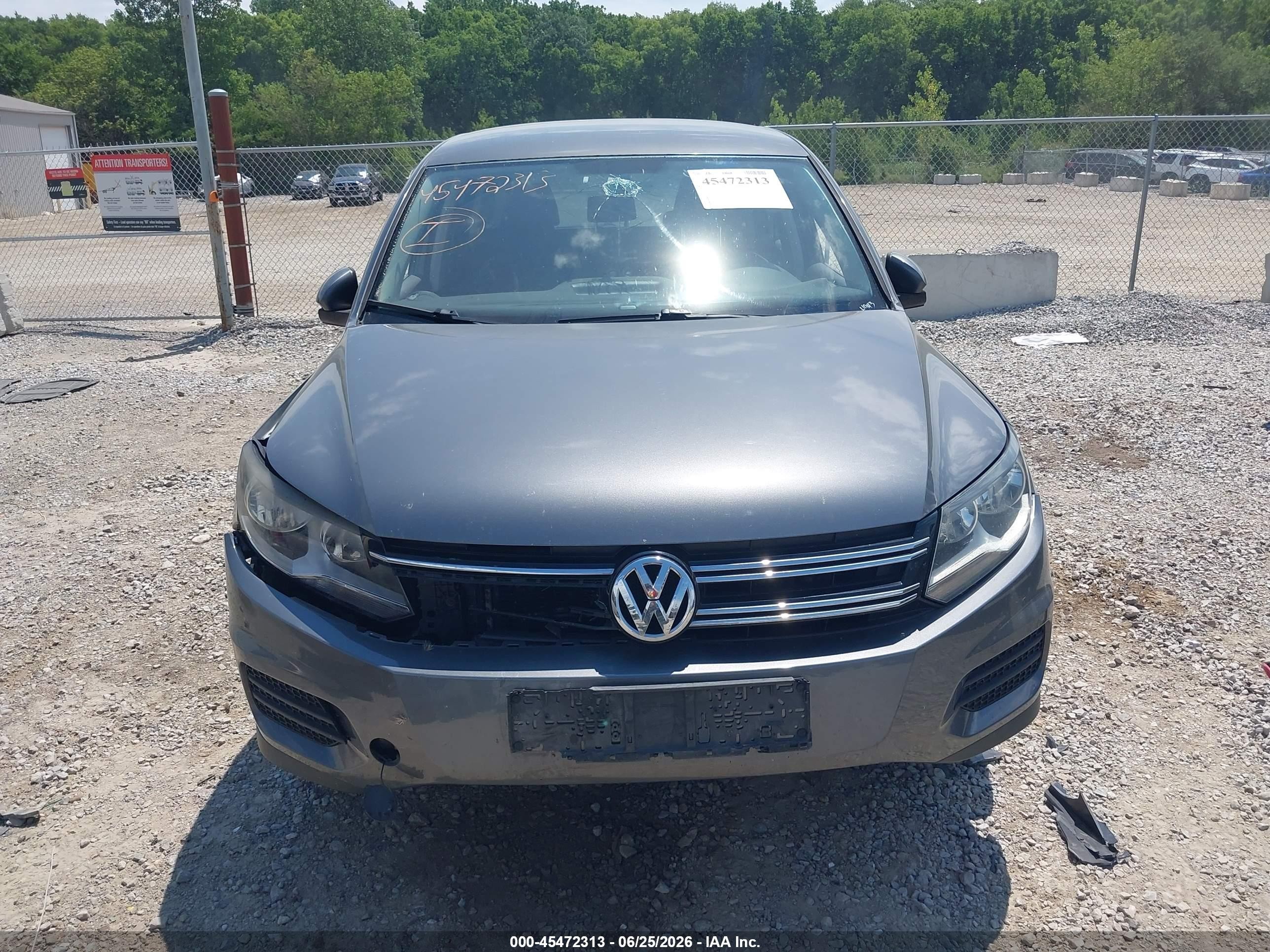 2014 Volkswagen Tiguan S Gray vin: WVGCV3AX4EW624105