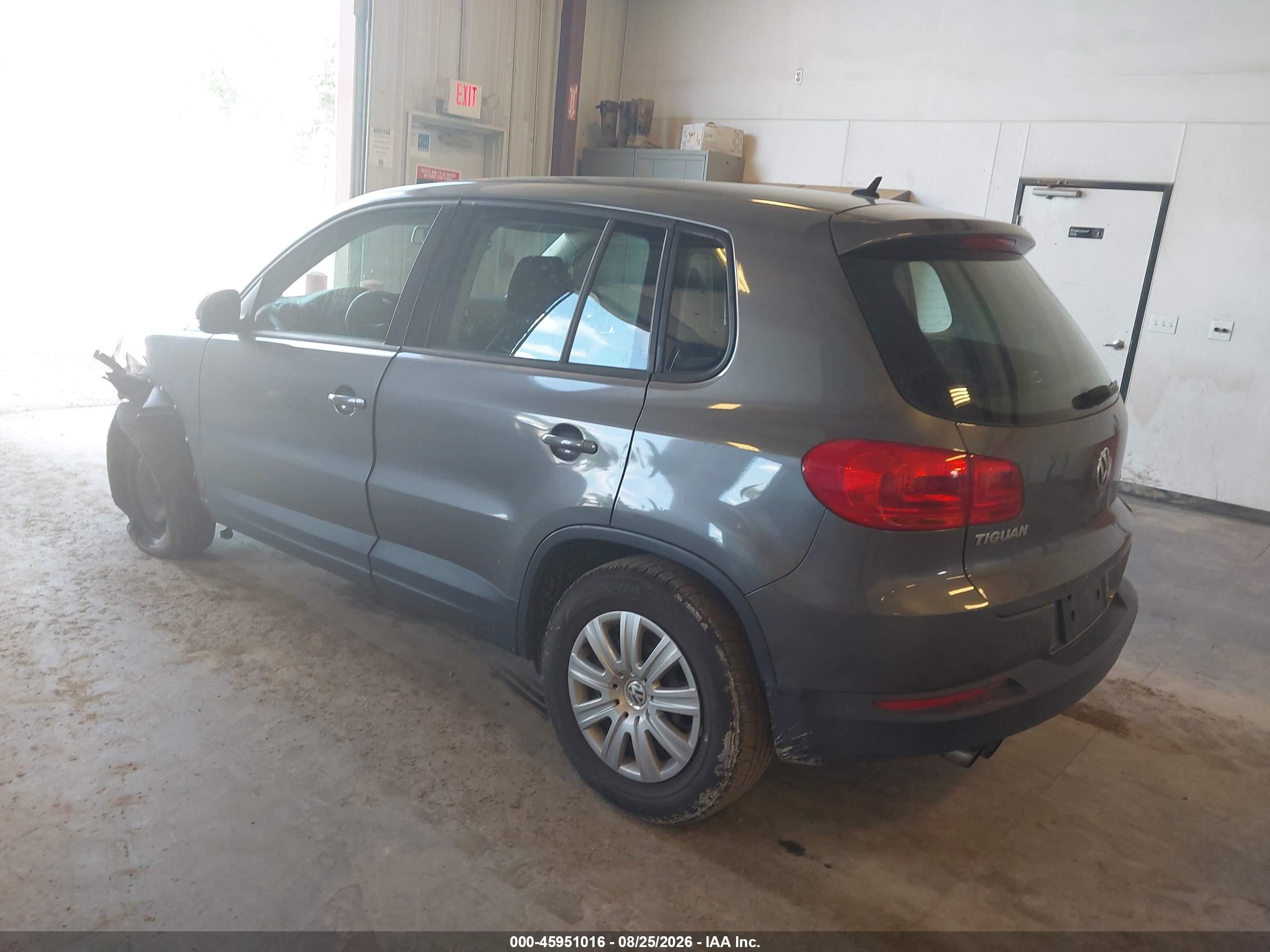 2013 Volkswagen Tiguan S Gray vin: WVGCV3AX6DW578470