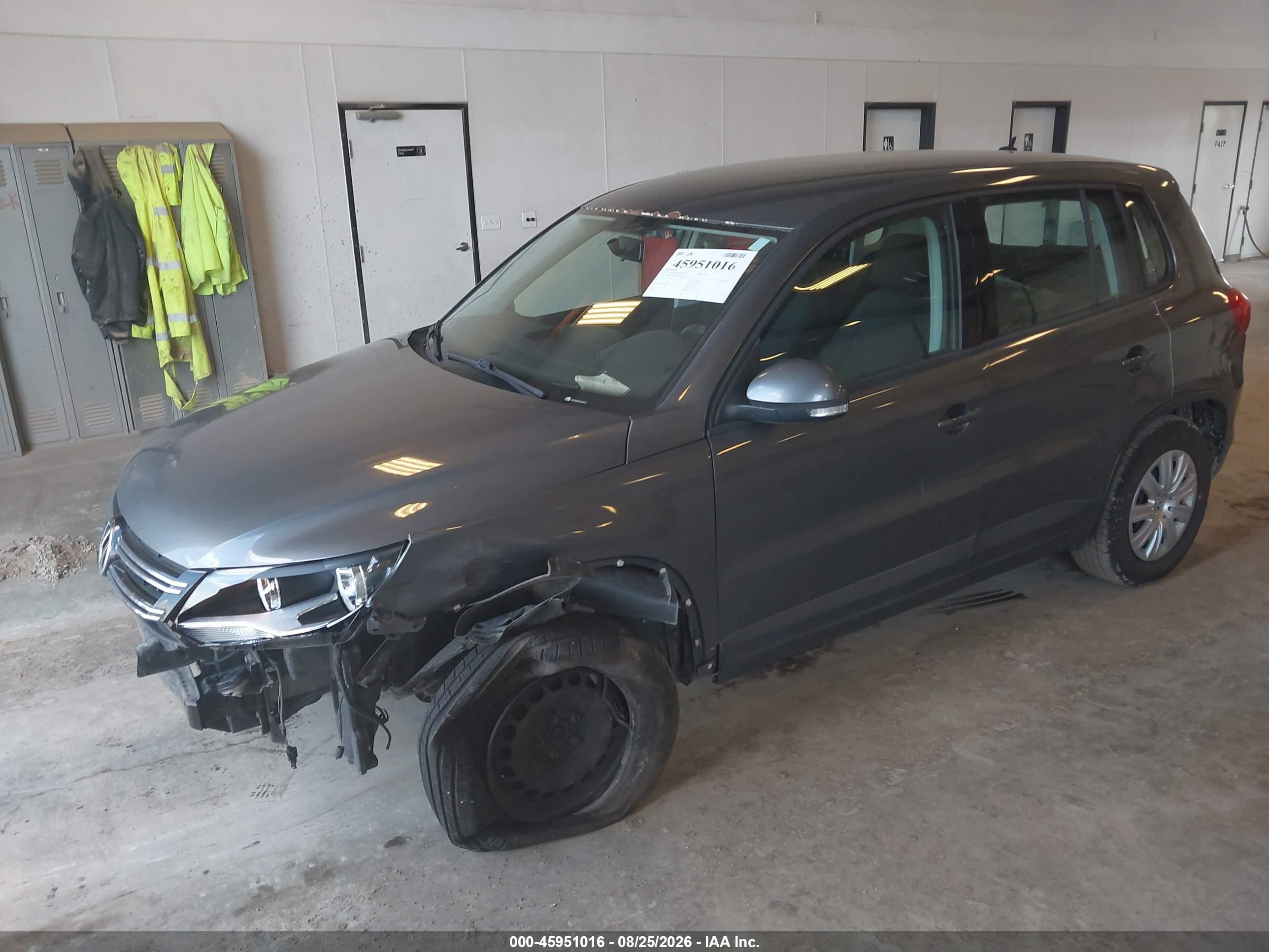 2013 Volkswagen Tiguan S Gray vin: WVGCV3AX6DW578470