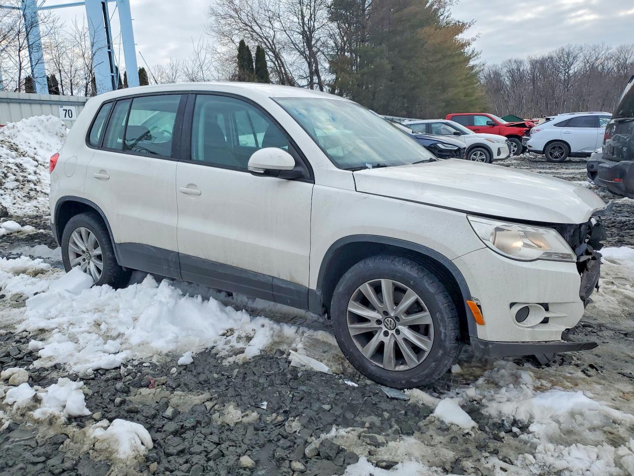2009 Volkswagen Tiguan S White vin: WVGCV75N79W517653