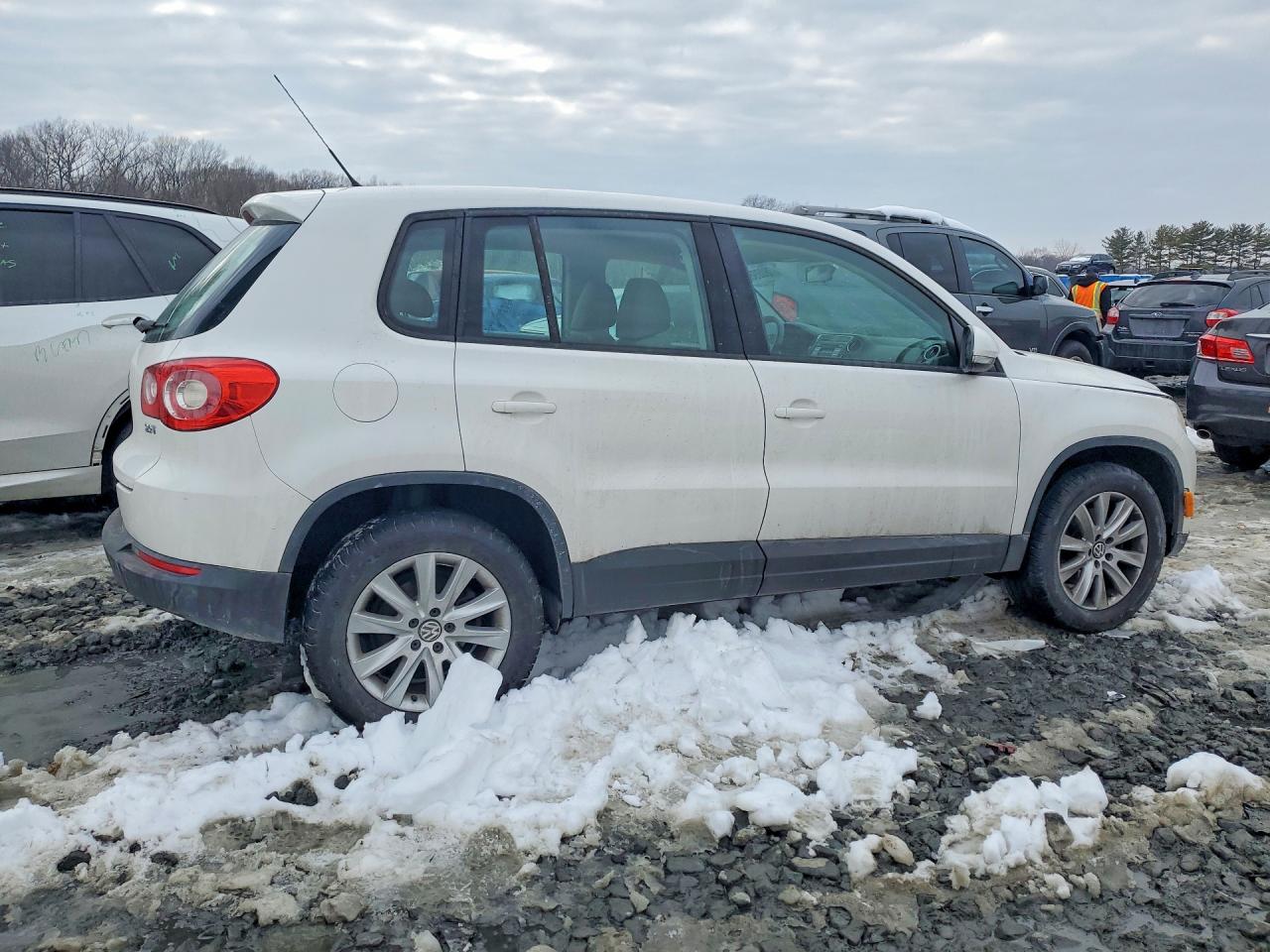 2009 Volkswagen Tiguan S White vin: WVGCV75N79W517653