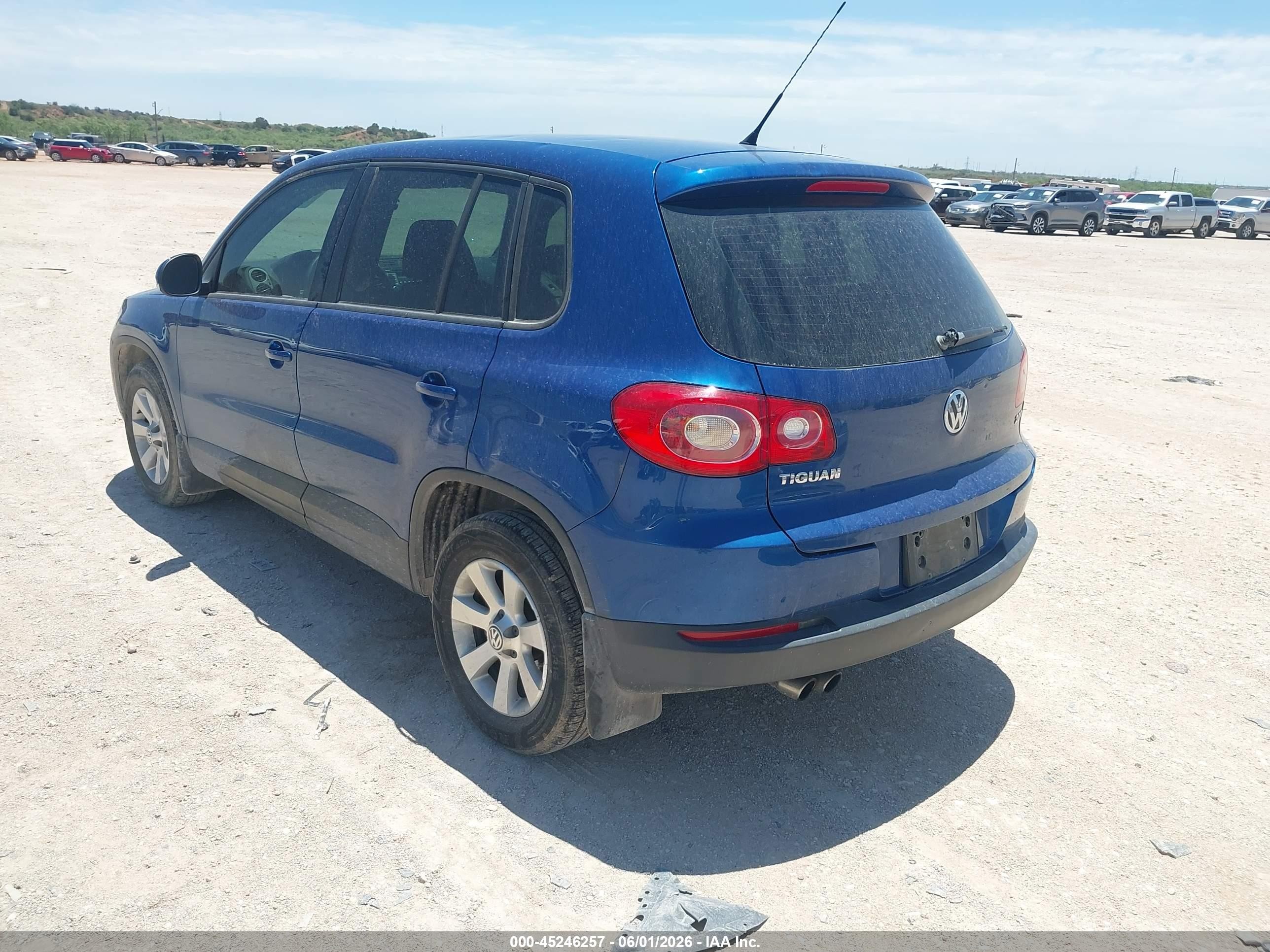 2010 Volkswagen Tiguan S Blue vin: WVGCV7AX0AW003767