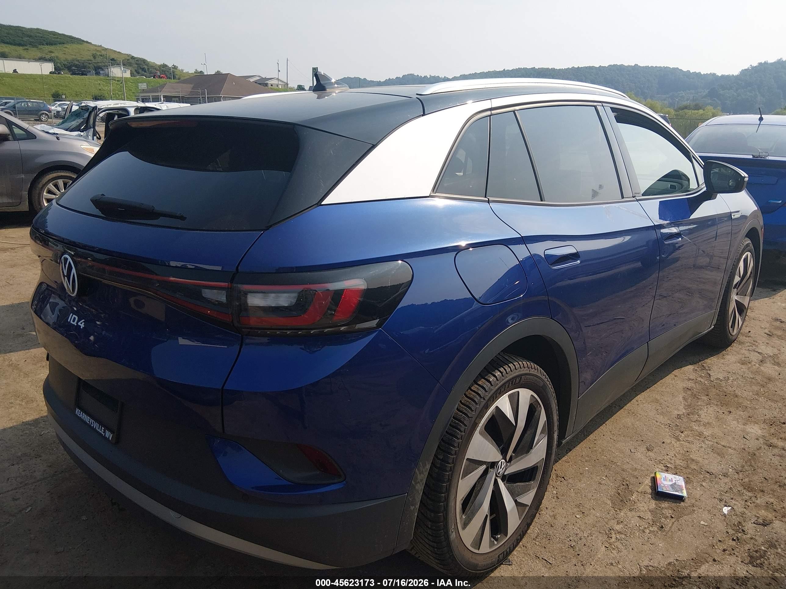 2021 Volkswagen Id.4 1st Edition Blue vin: WVGDMPE23MP012886