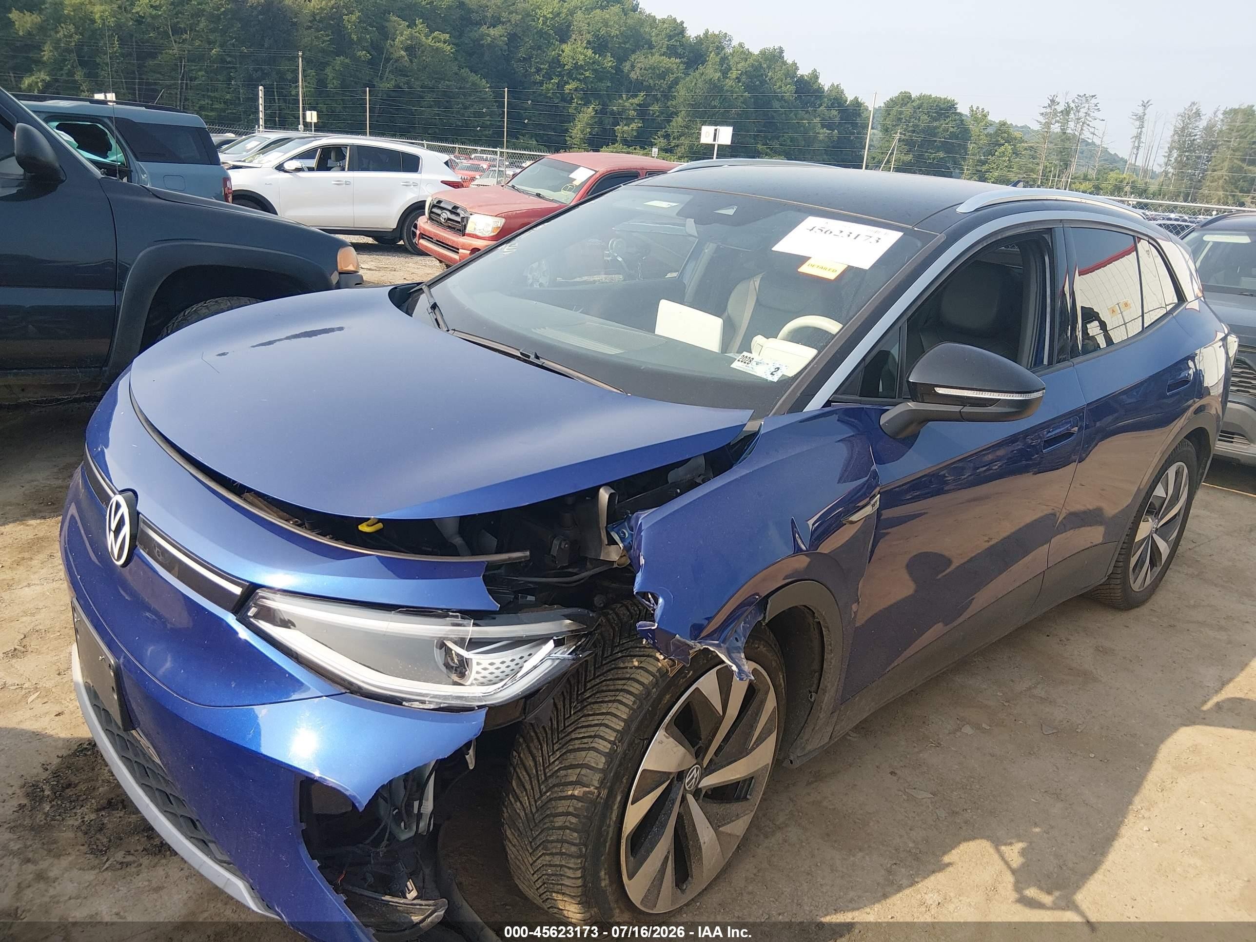 2021 Volkswagen Id.4 1st Edition Blue vin: WVGDMPE23MP012886