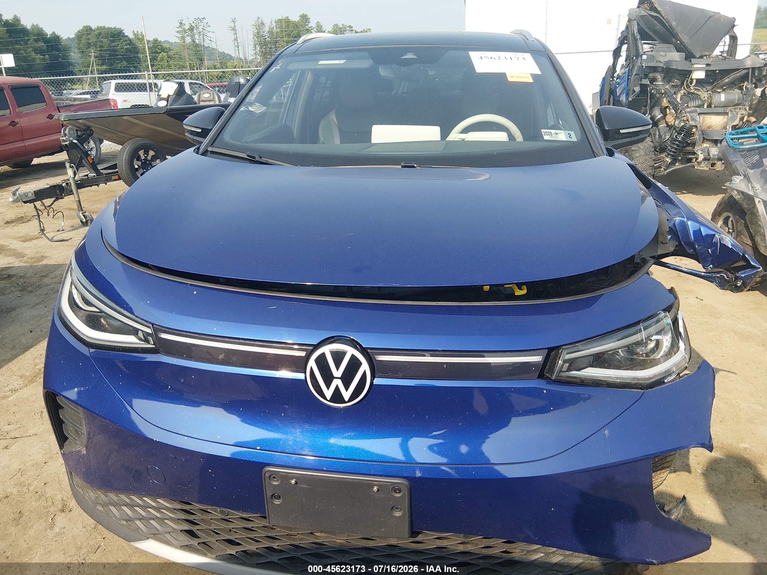 2021 Volkswagen Id.4 1st Edition Blue vin: WVGDMPE23MP012886