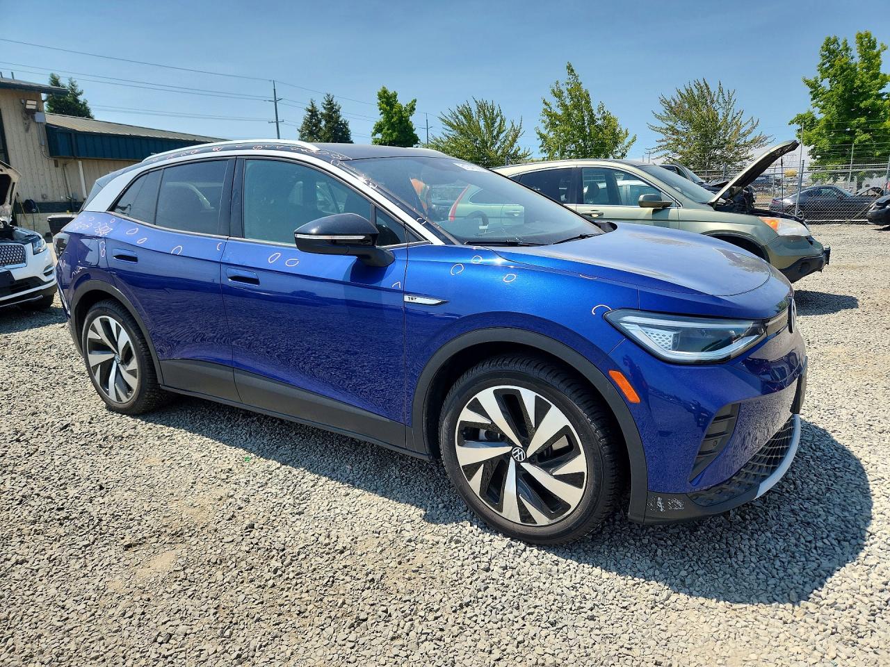 2021 Volkswagen Id.4 First Edition Blue vin: WVGDMPE26MP013076