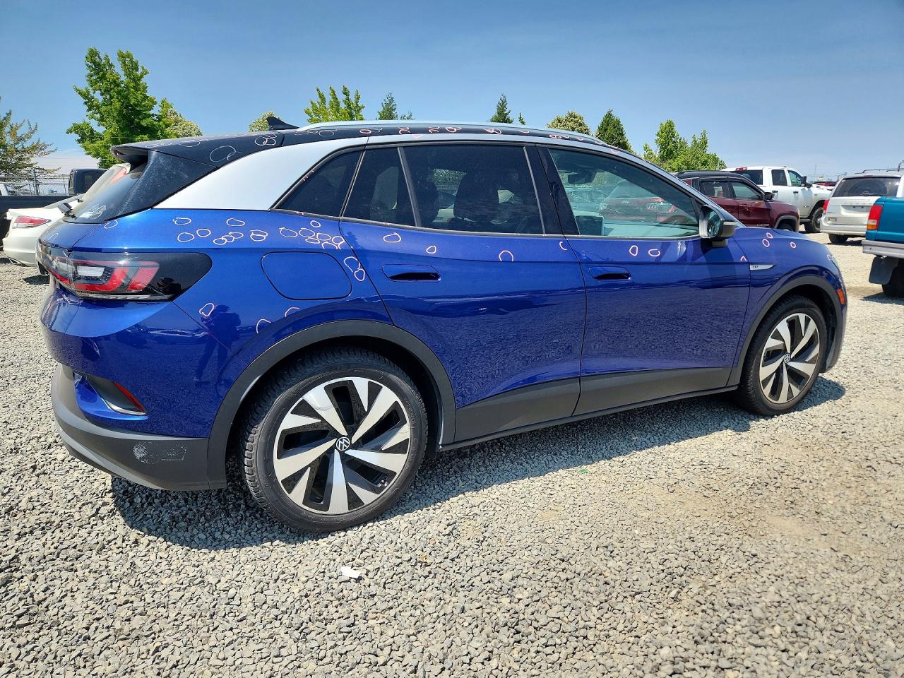 2021 Volkswagen Id.4 First Edition Blue vin: WVGDMPE26MP013076