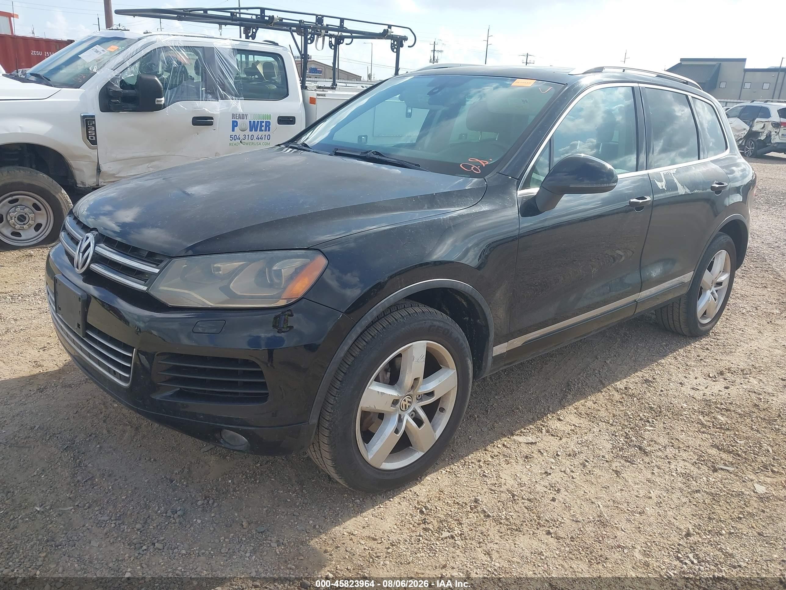 2012 Volkswagen Touareg Vr6 Lux Black vin: WVGEF9BP0CD011141