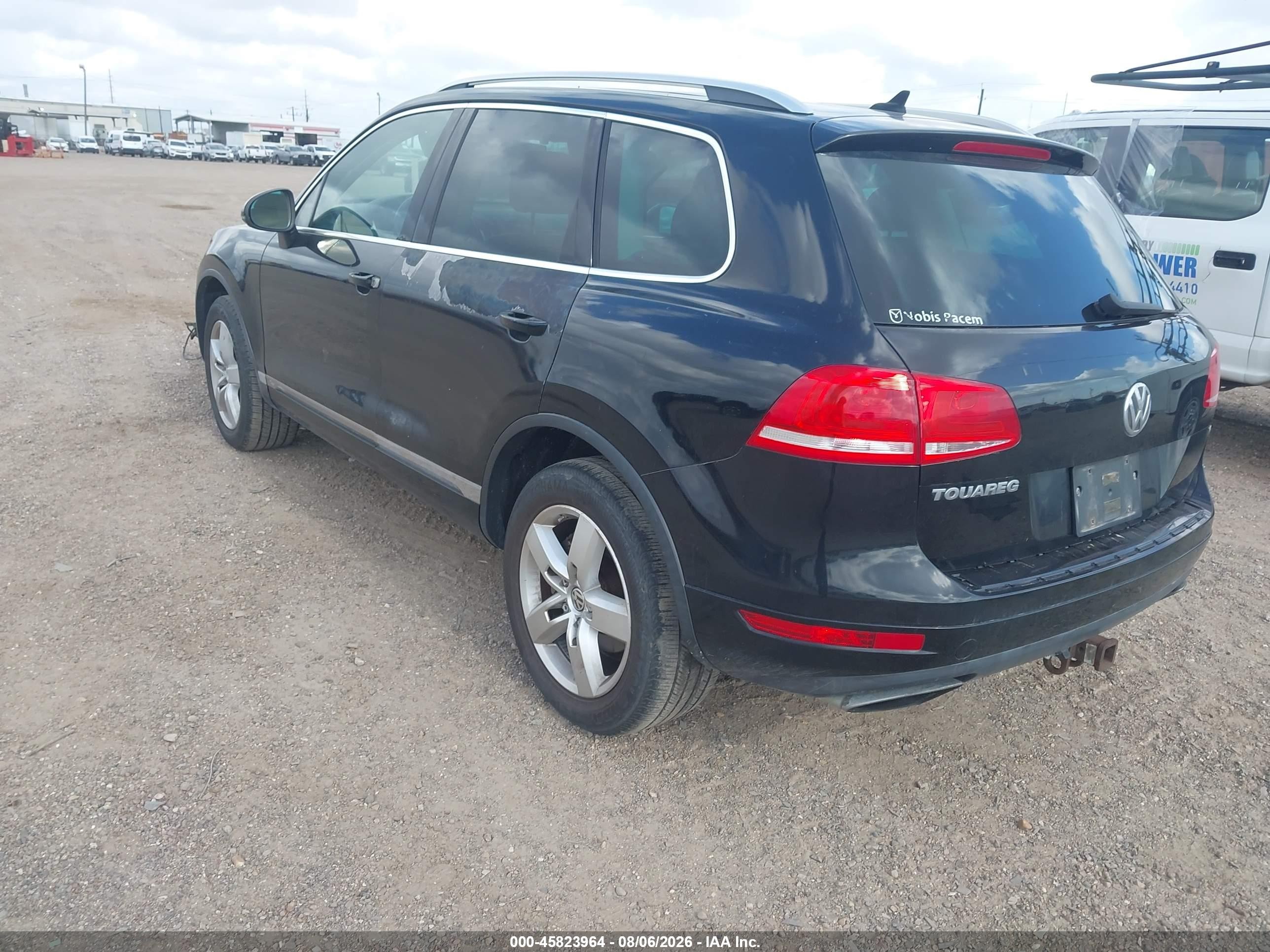 2012 Volkswagen Touareg Vr6 Lux Black vin: WVGEF9BP0CD011141