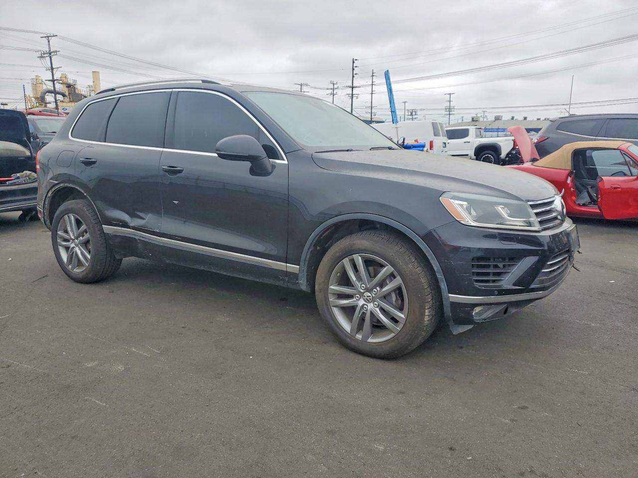 2015 Volkswagen Touareg V6 Black vin: WVGEF9BP1FD002940