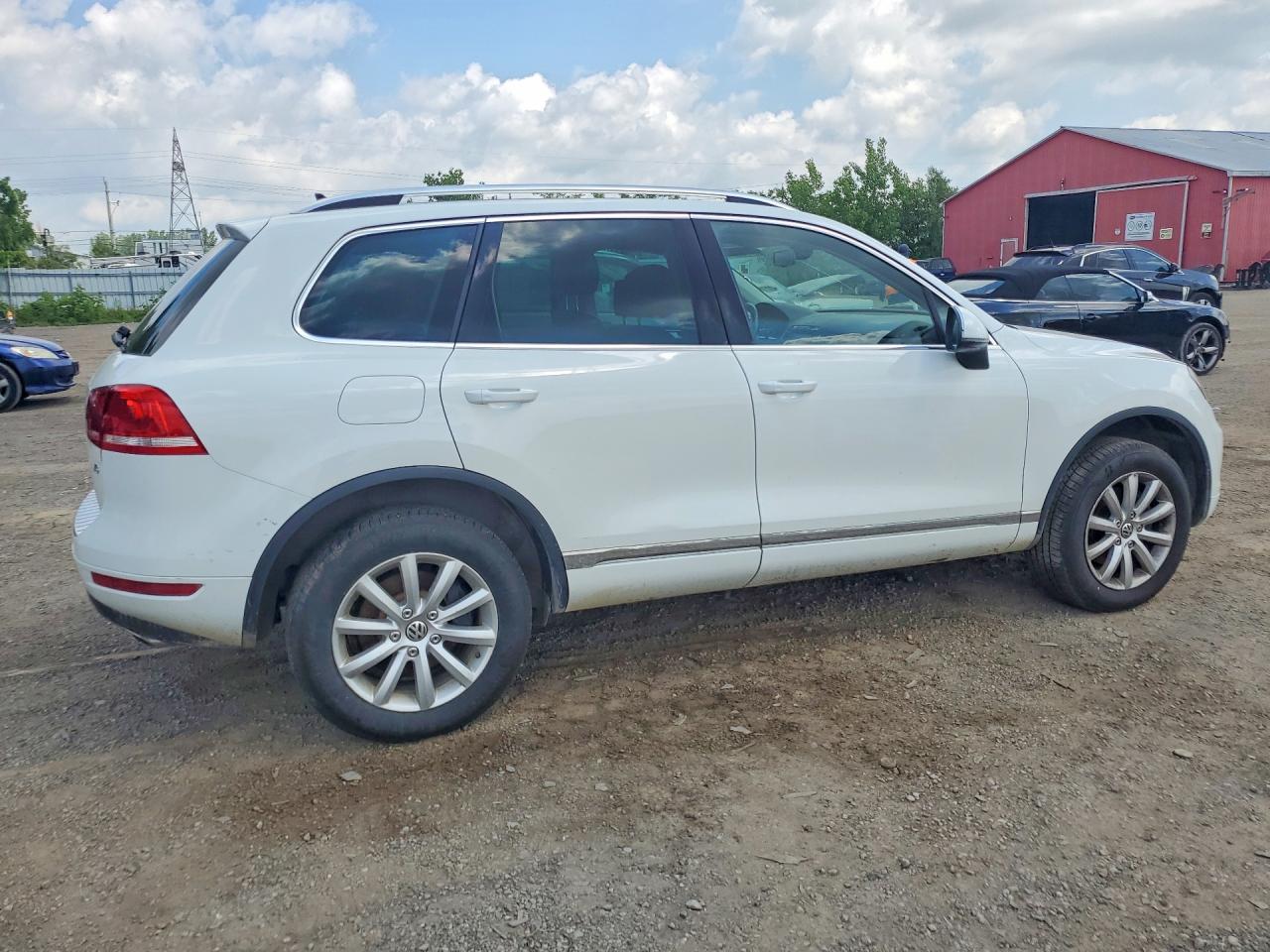 2014 Volkswagen Touareg Tdi White vin: WVGEF9BP3ED006728
