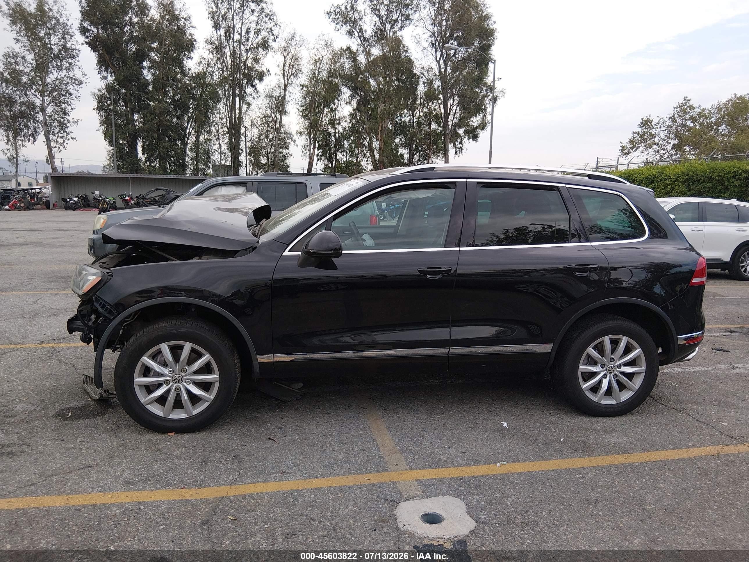 2015 Volkswagen Touareg V6 Sport Black vin: WVGEF9BP3FD007296