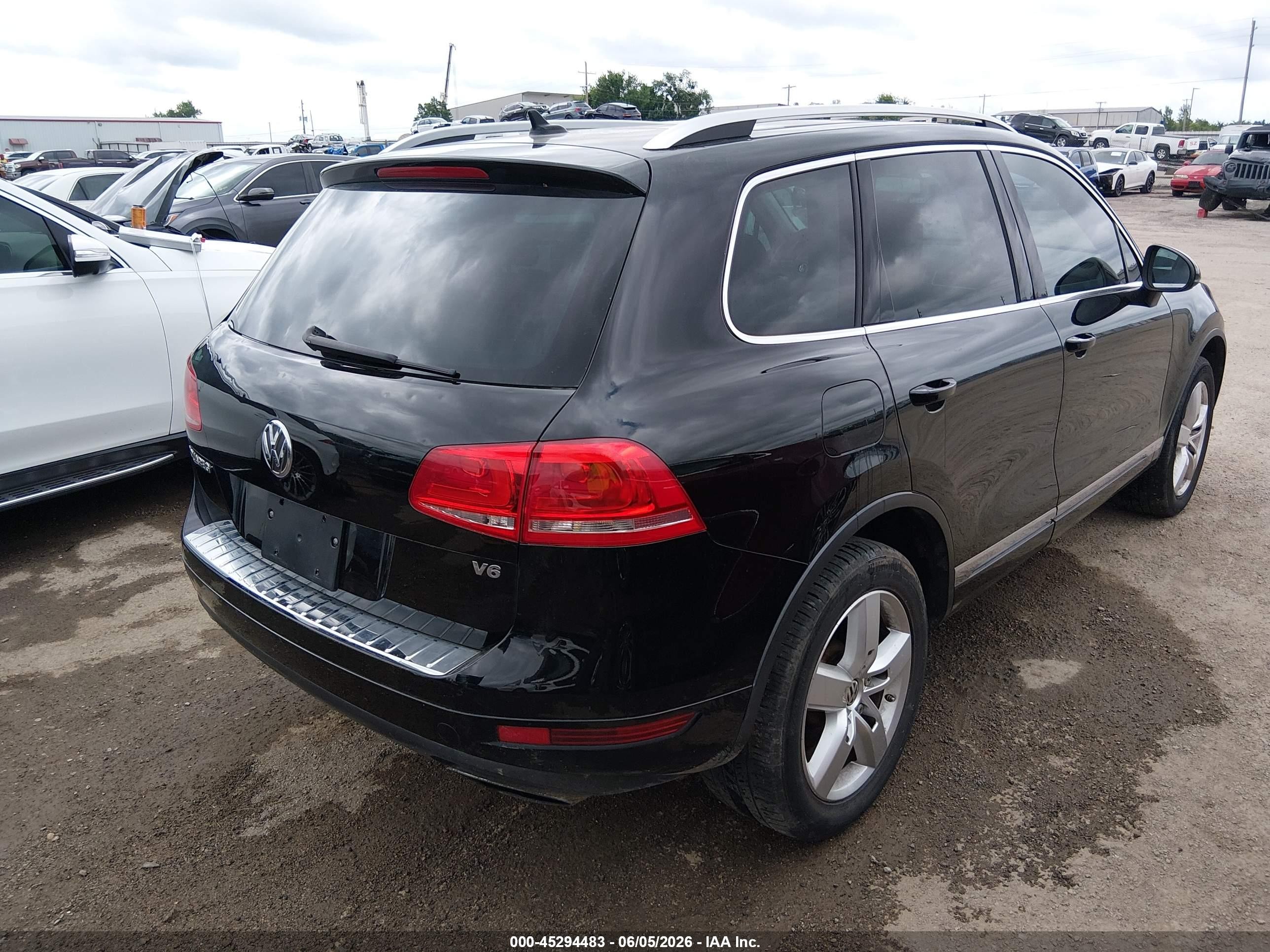 2012 Volkswagen Touareg Vr6 Lux Black vin: WVGEF9BP4CD006301