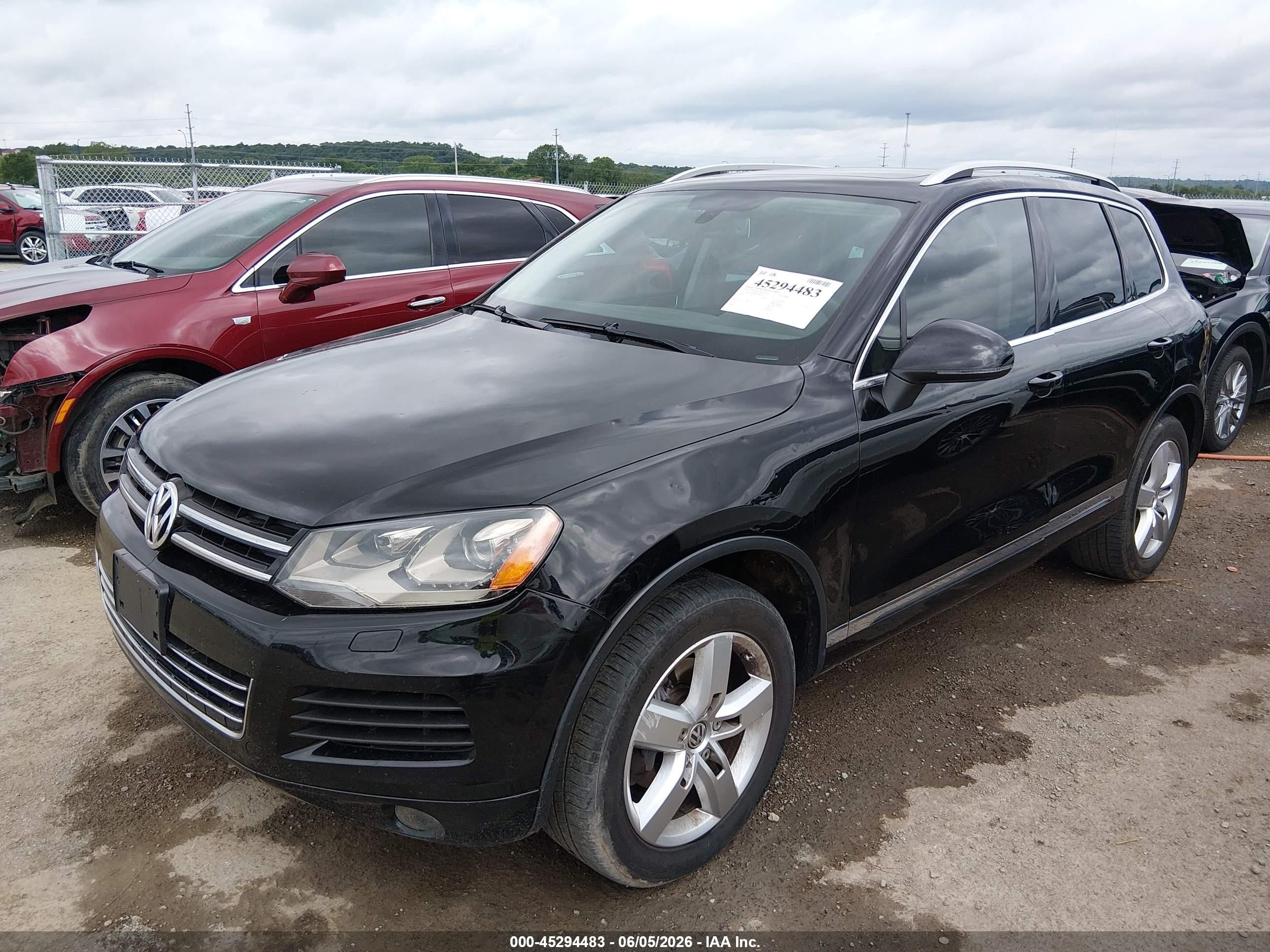 2012 Volkswagen Touareg Vr6 Lux Black vin: WVGEF9BP4CD006301