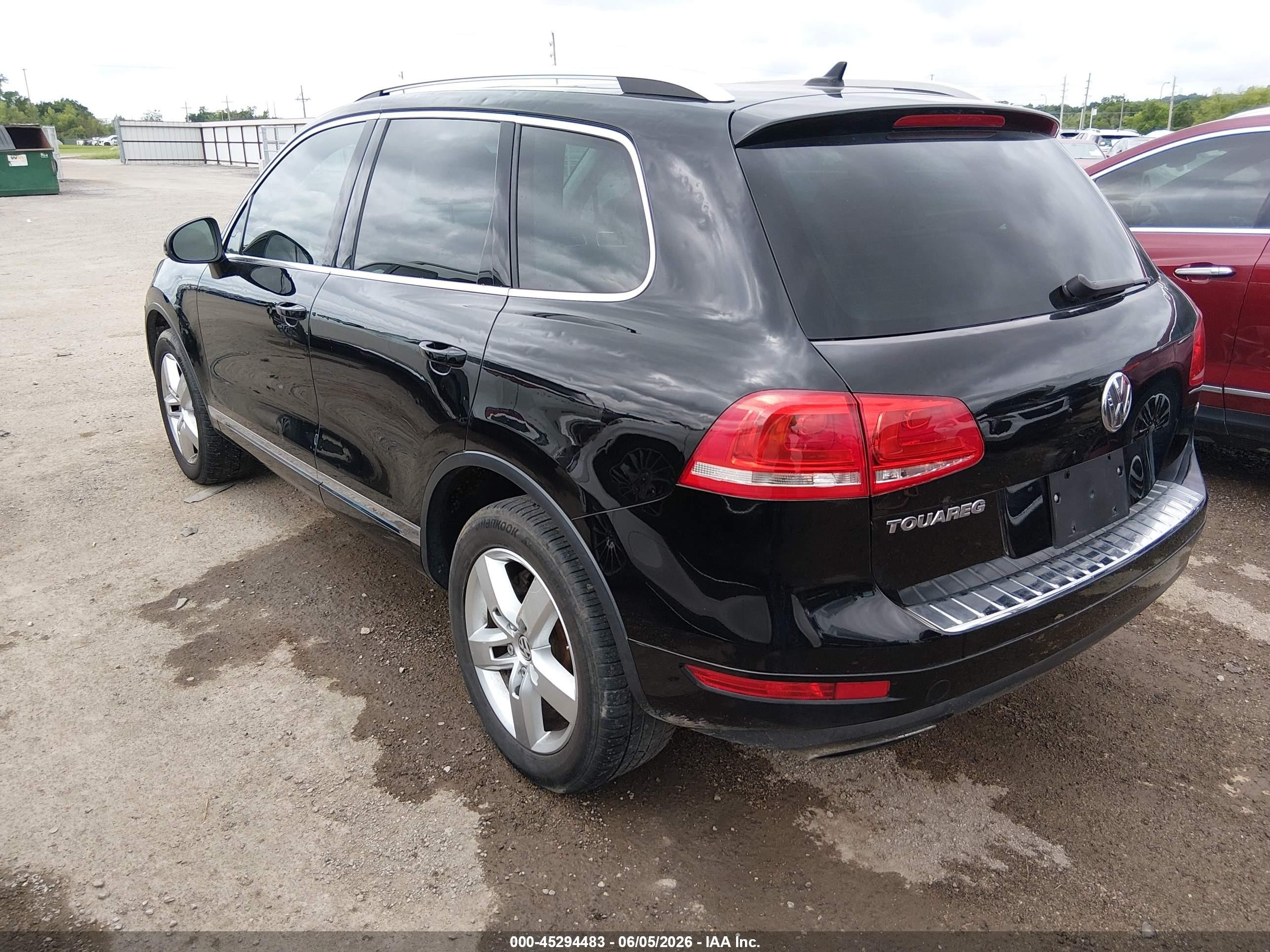 2012 Volkswagen Touareg Vr6 Lux Black vin: WVGEF9BP4CD006301