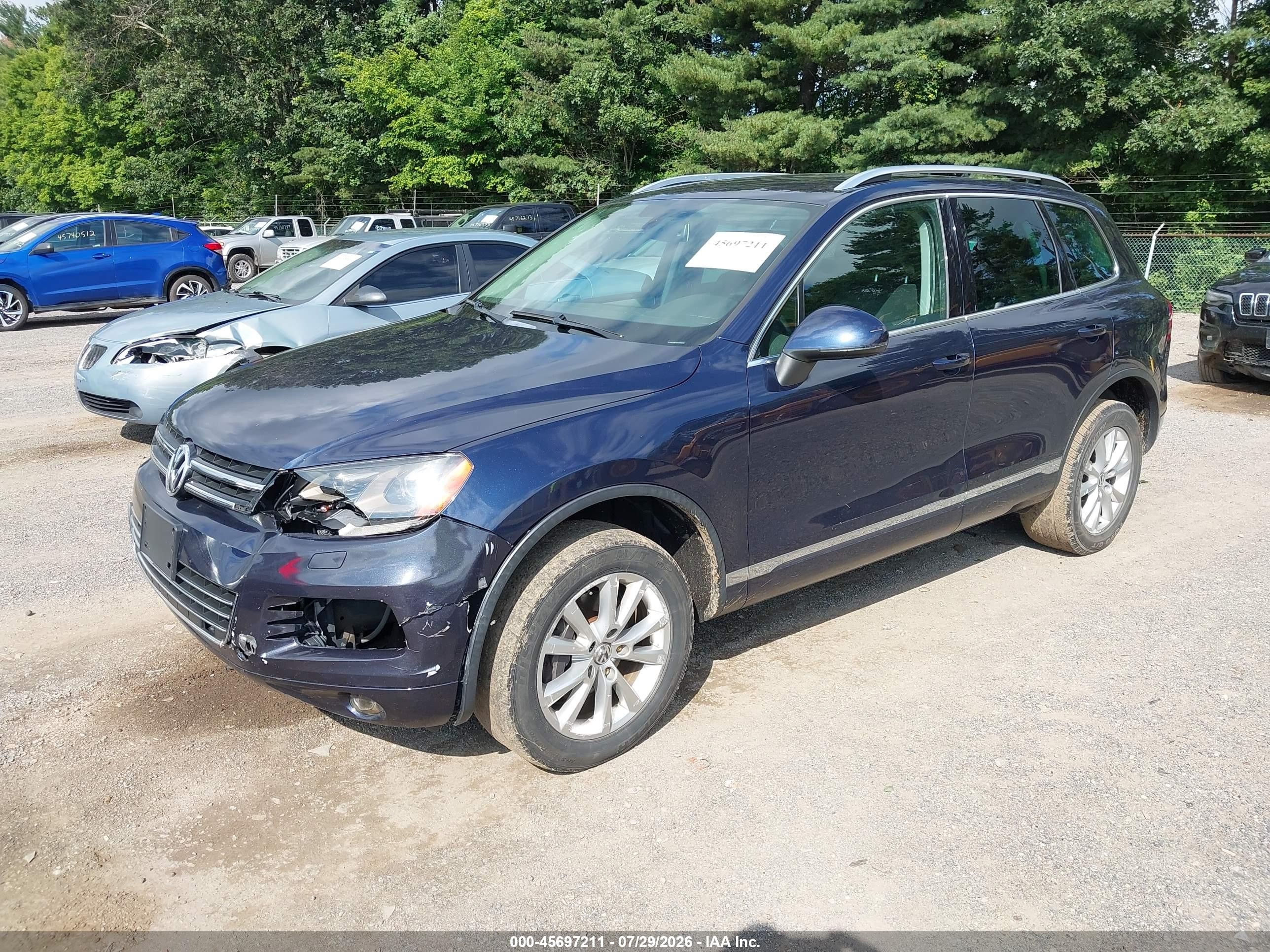 2013 Volkswagen Touareg Vr6 Sport Blue vin: WVGEF9BP5DD008222