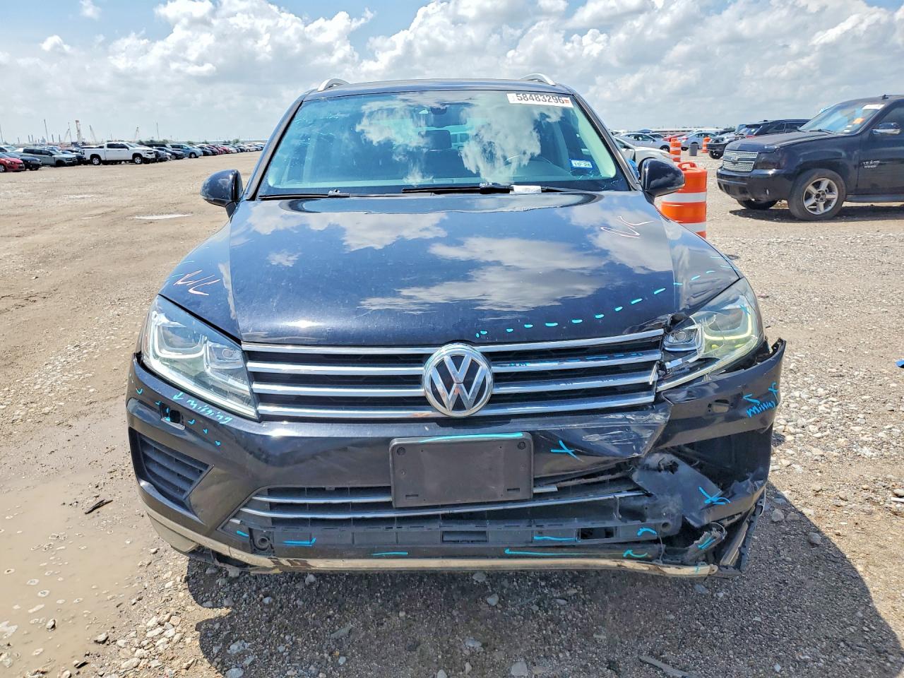 2015 Volkswagen Touareg V6 Black vin: WVGEF9BP5FD004660