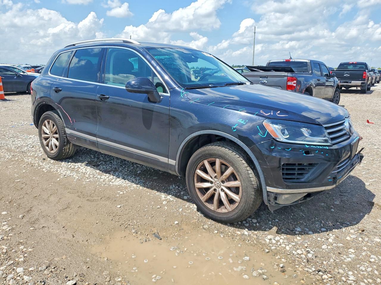 2015 Volkswagen Touareg V6 Black vin: WVGEF9BP5FD004660