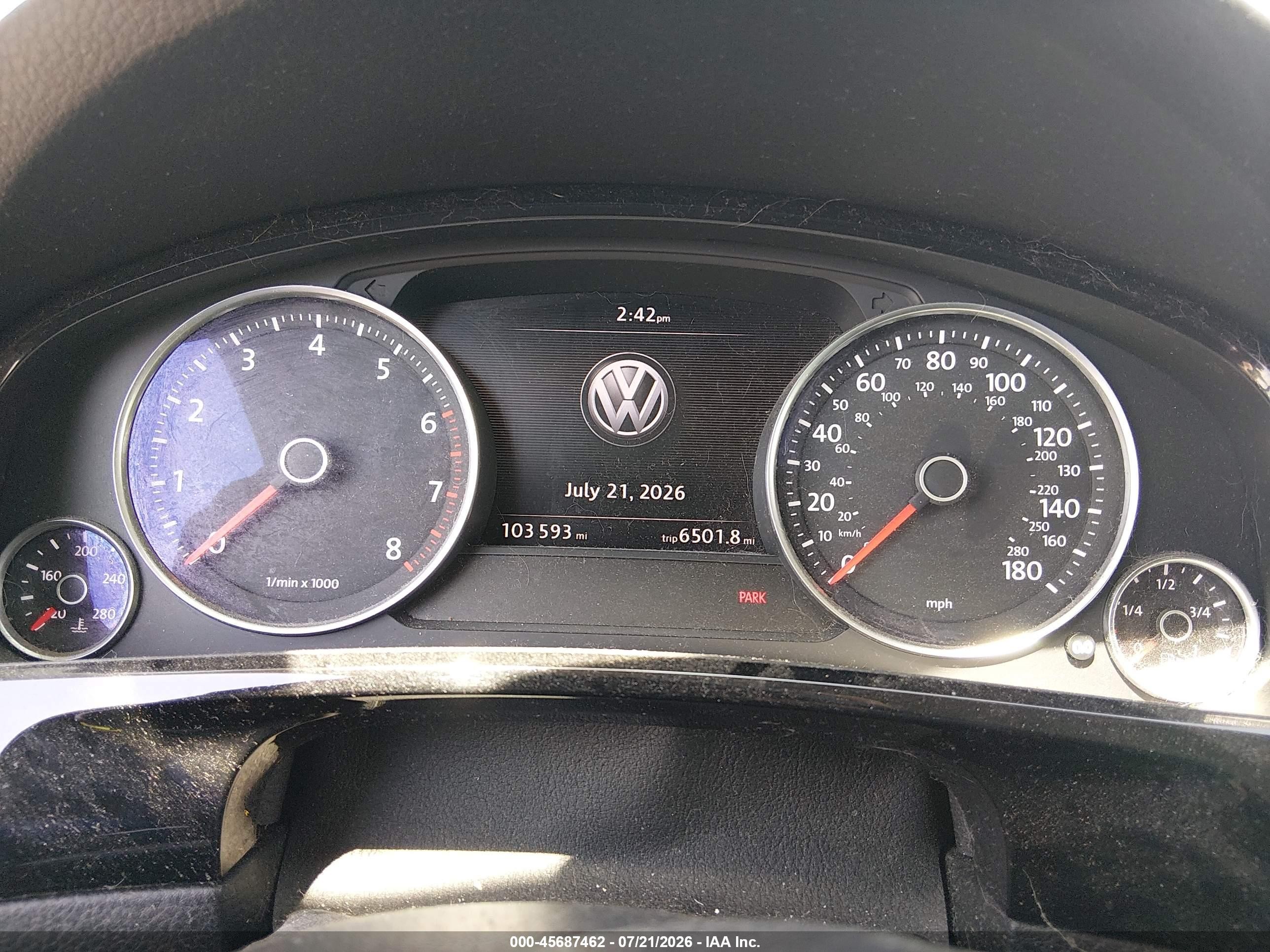 2015 Volkswagen Touareg V6 Sport Gray vin: WVGEF9BP6FD006949
