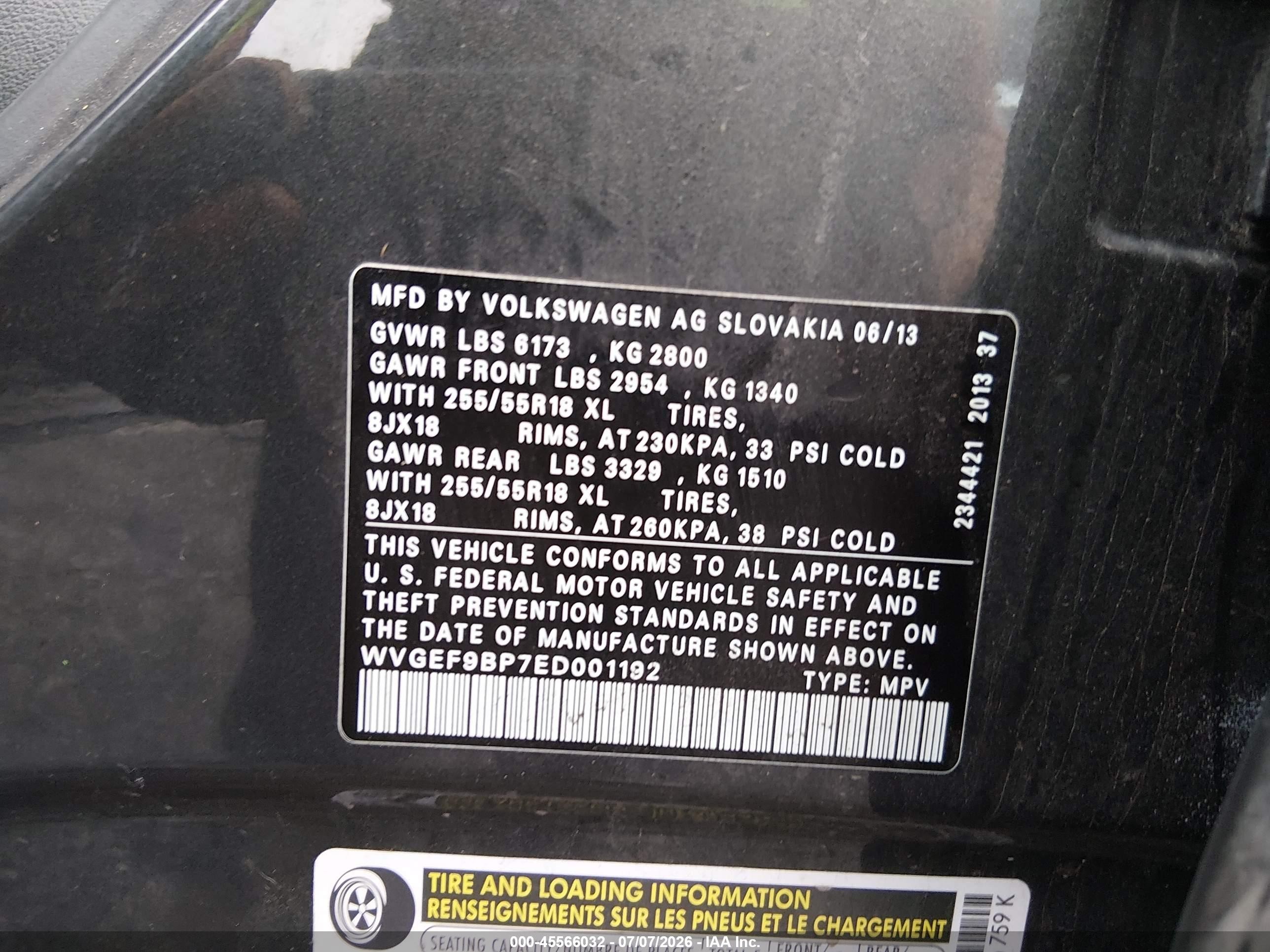 2014 Volkswagen Touareg 3.6l Sport Gray vin: WVGEF9BP7ED001192