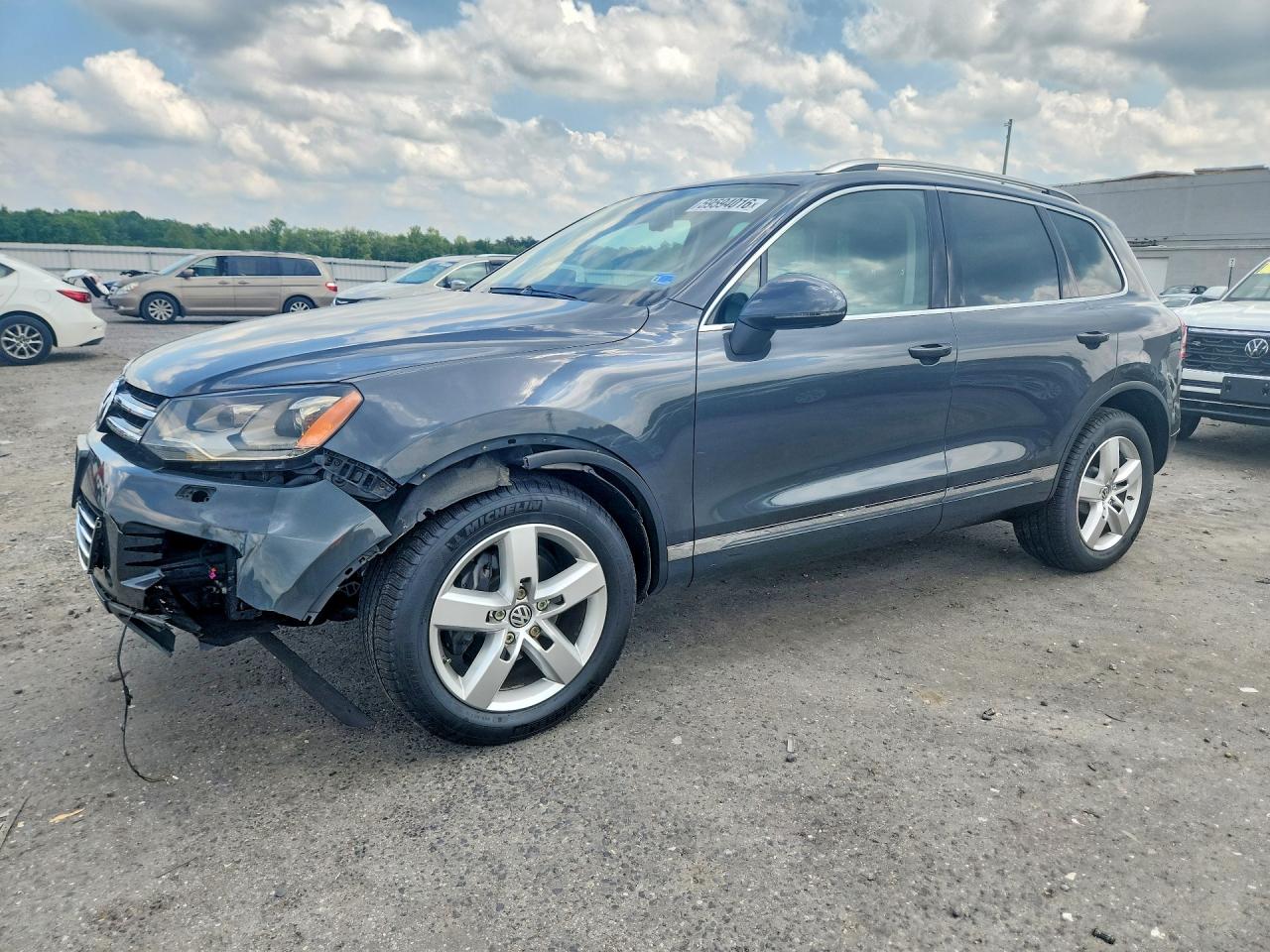 2012 Volkswagen Touareg V6 Gray vin: WVGEF9BPXCD009980