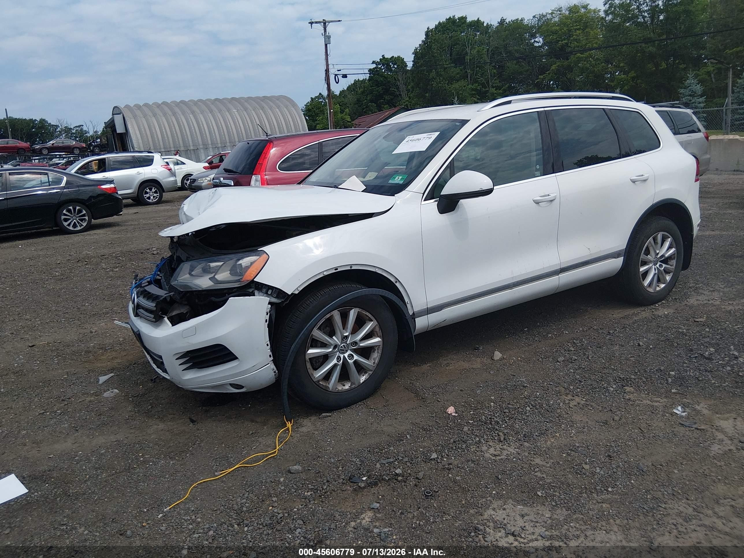 2013 Volkswagen Touareg Vr6 Sport White vin: WVGEF9BPXDD004828
